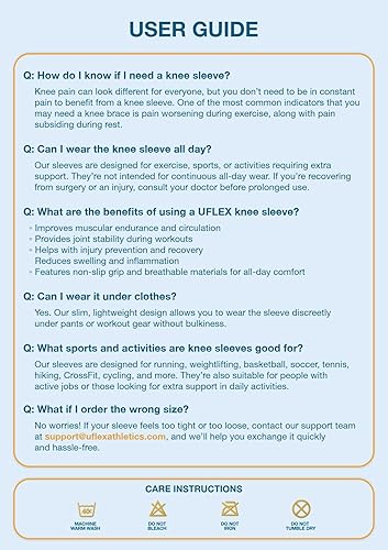 Miniatura 9 de UFlex Athletics - Rodillera de compresión para mujeres y hombres  Rodillera para aliviar el dolor fitness levantamiento de pesas senderismo deportes