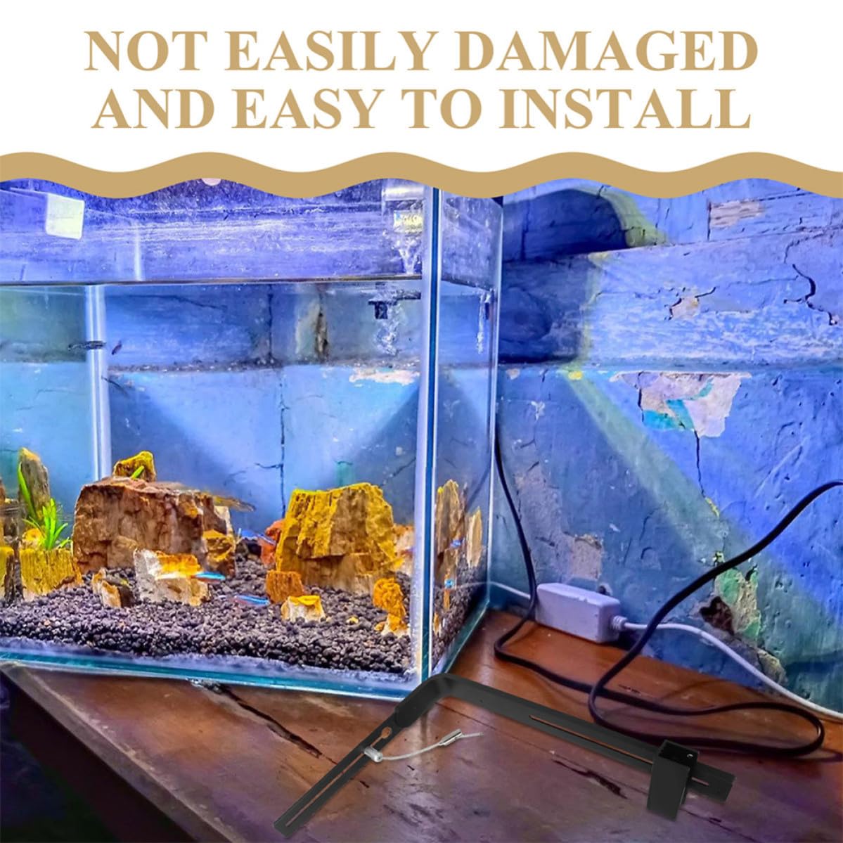 2 Stück Aquarienbeleuchtungsgestell Höhenverstellbar | Süß und Meerwasser, Präzise Lichtausrichtung, Kompatibel mit Aquarium und Wasserpflanzen