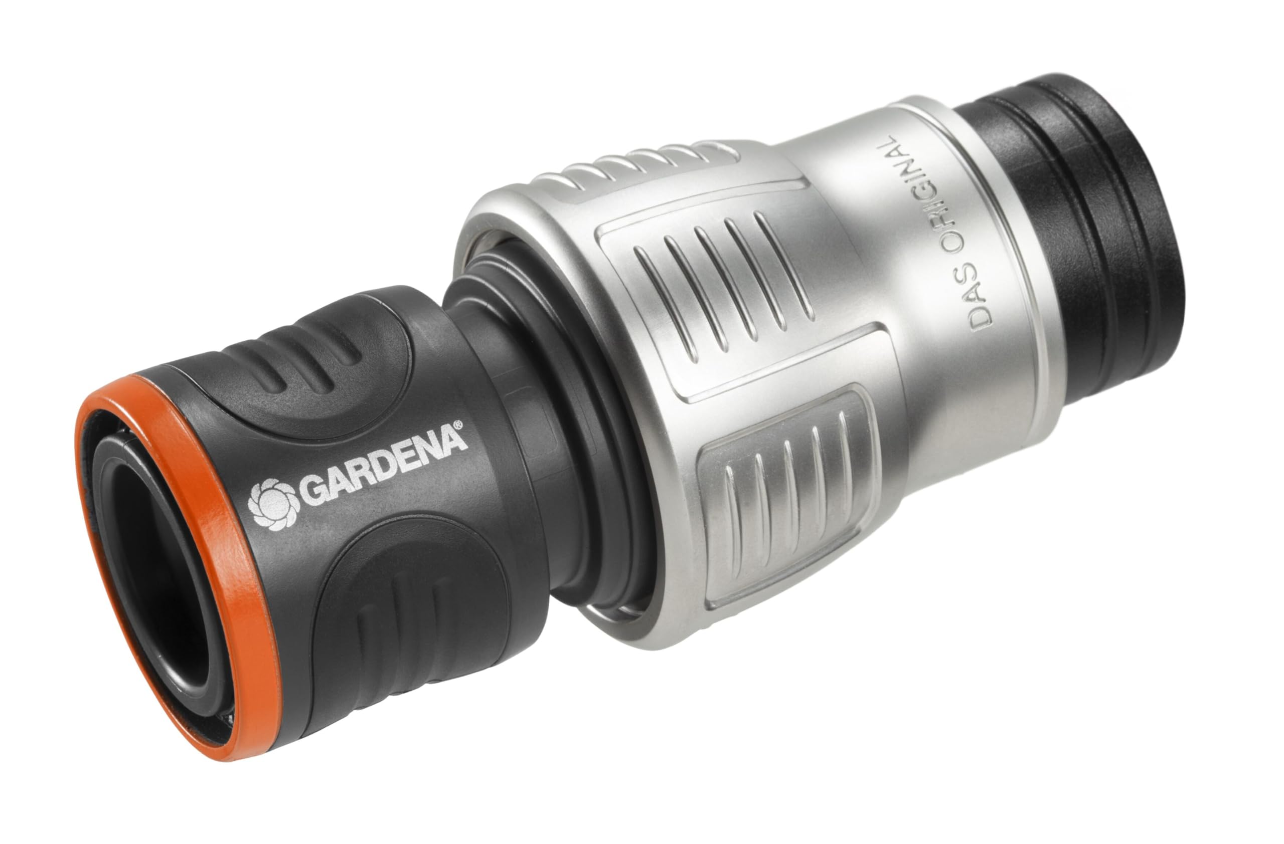 Gardena Premium su durdurucu 19 mm (3/4 inç): Aquastop, hızlı cihaz değişimi, bükülmeye karşı koruma, yüksek hortum tutma gücü, donmaya dayanıklı, ambalajlı (18254-20), siyah/gümüş, 19 mm (3/4 inç)