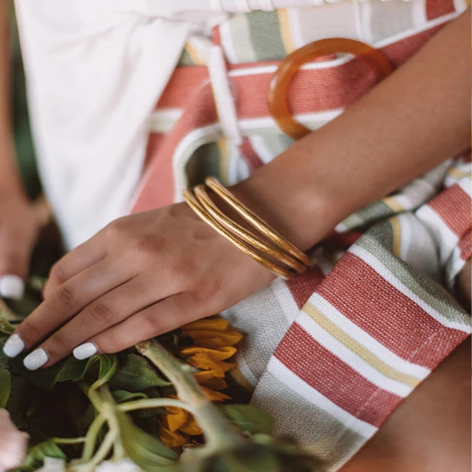 ATIMIGO Bowknot Jelly Bangle Bracelets Set Lightweight Cute Glitter Filled Stack Silicone Party Bracelets for Women - Image 8