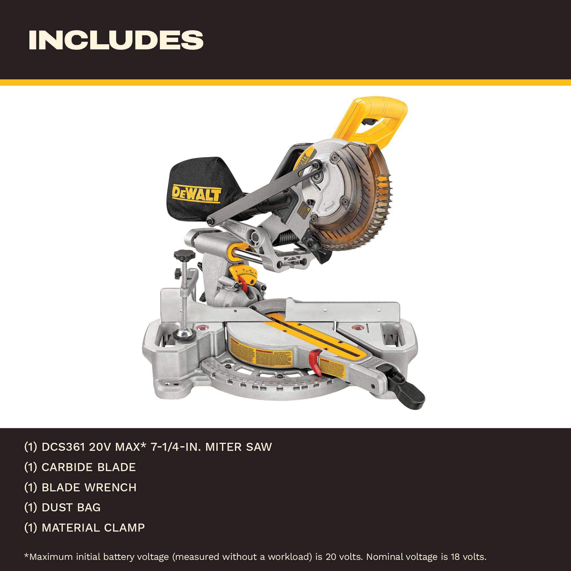 DEWALT 20V Miter Saw - Cordless Power -3 DEWALT 20V Miter Saw - Cordless Power -3