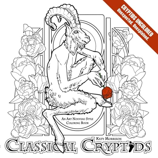 Classical Cryptids: An Art Nouveau Style Coloring Book