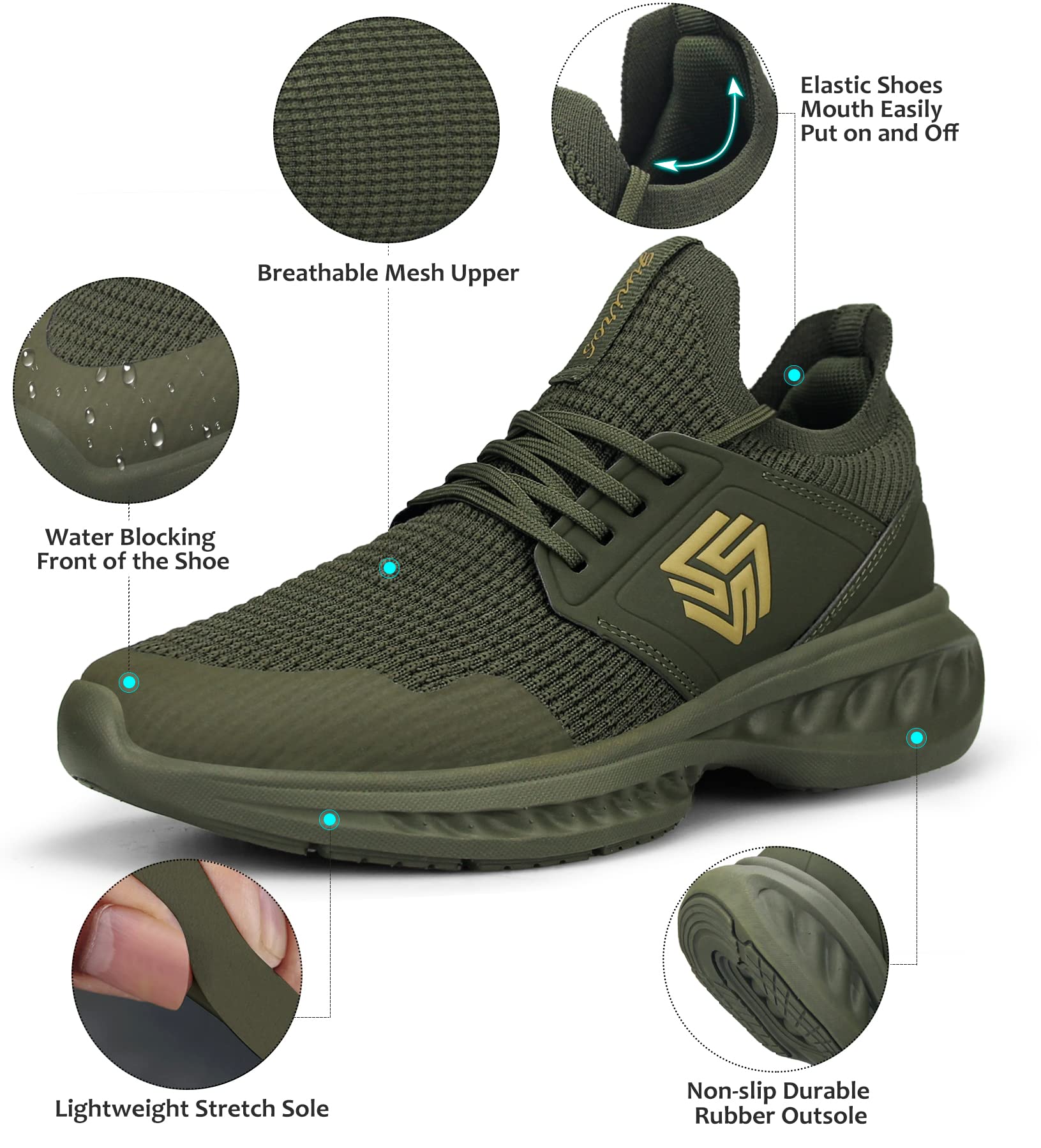 Giniros Sneakers Donna Scarpe Running Ginnastica Donna Corsa Camminata Trekking Tennis Outdoor Fitness Sportive Palestra Scarpe da Lavoro Leggere Traspiranti Casual Scarpe Comode Donna per Jogging