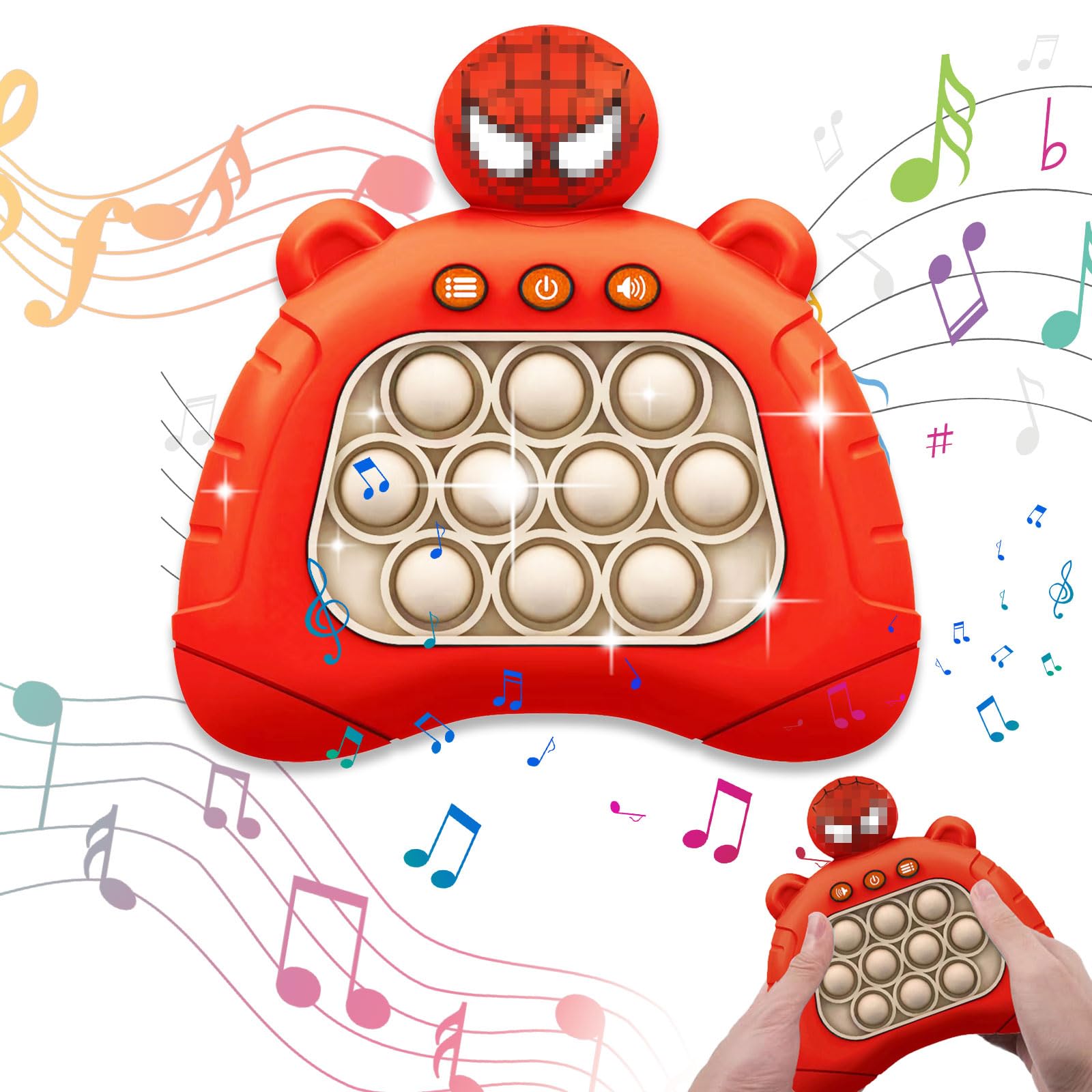 OPEIXSAYKOC Pop-It Electrónico,Pop Push it Controlador de Juegos,Controlador Electrónico-Whack Mole Fidget,Juego De Rompecabezas Pop-It Push Bubble,Juegos Quick Push para Regalos de Niños y Adultos