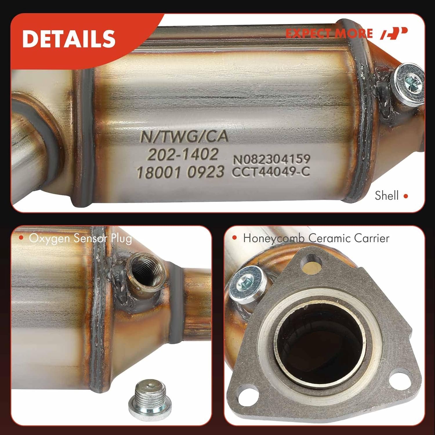 A-Premium Catalytic Converter Kit Direct-Fit Compatible with Honda Fit 2007-2008 1.5L, EPA Compliant, Replace# 18160RMEA00