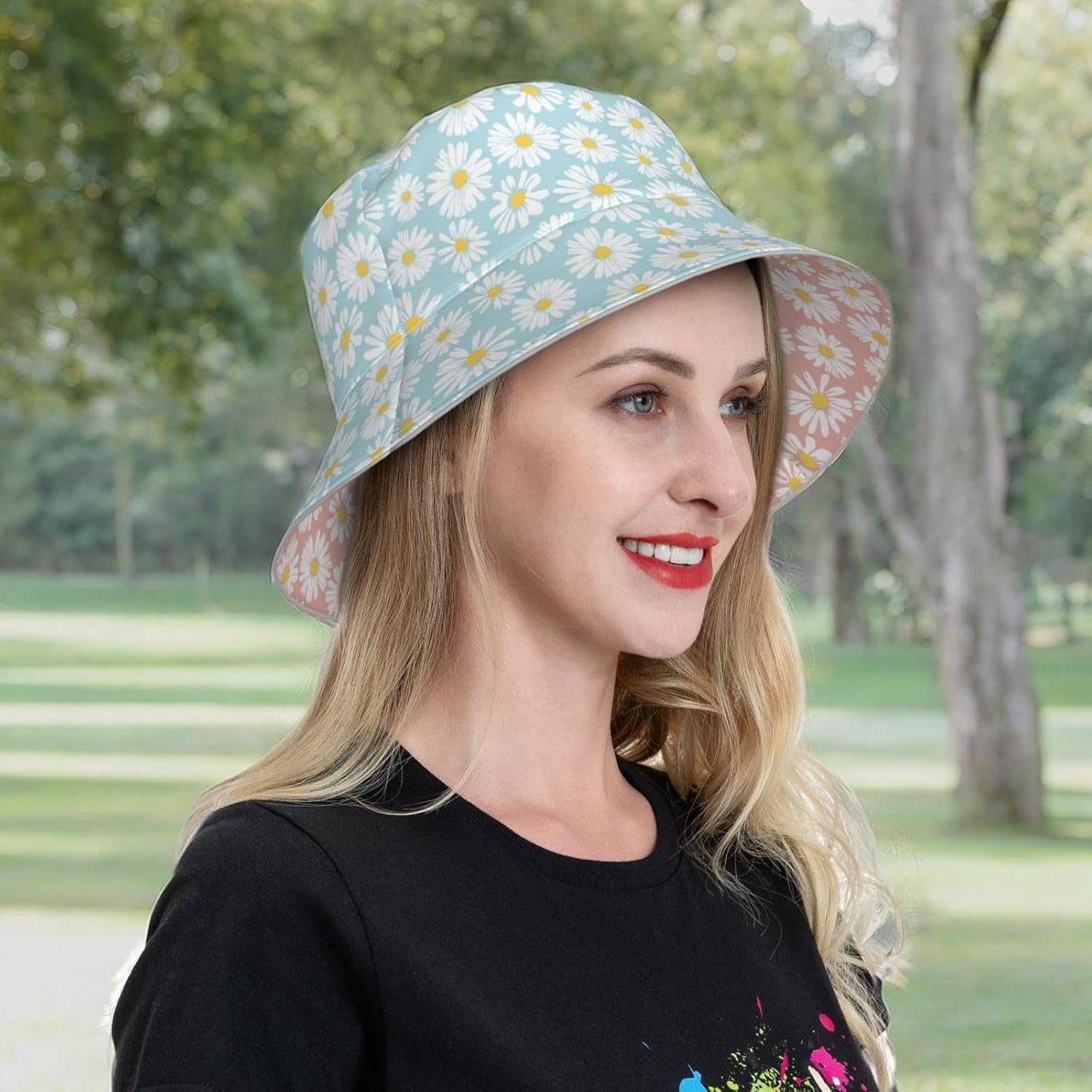 Bucket Hat Beach Summer Sun Hat Reversible Fisherman Hats Double Sided Wearing for Women Men Boys Girls - Image 8