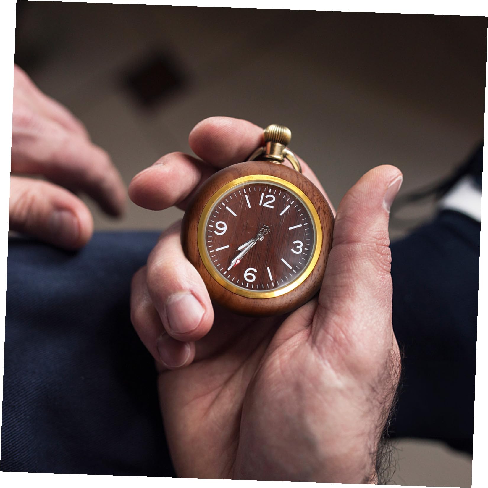 HOMSFOU Reloj de Bolsillo Antiguo Movimiento de Cuarzo Estilo Vintage para Disfraz y Uso Cotidiano