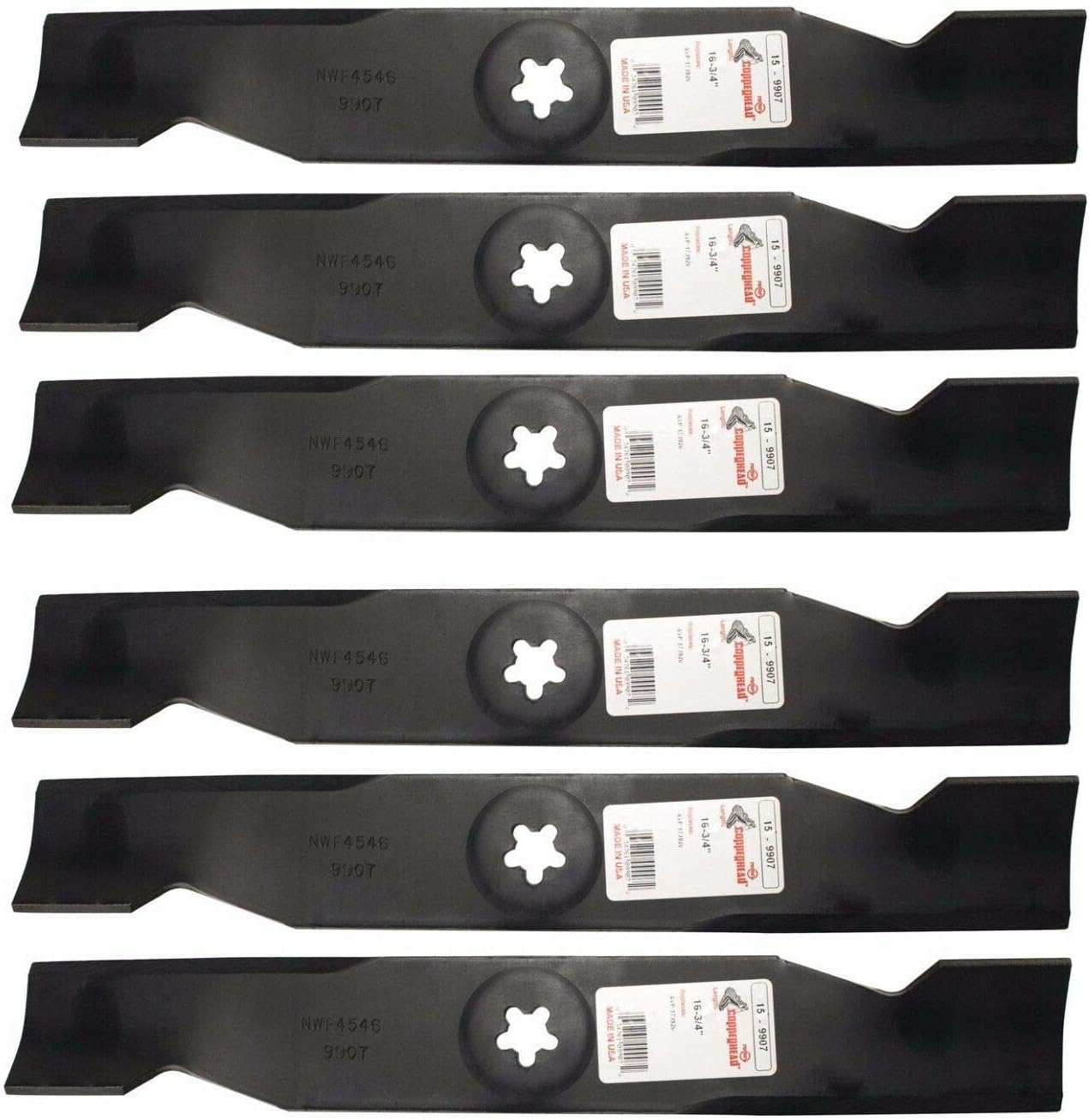 6 Pk 48" High Lift Blades for Craftsman Avp 173920 180054 539107519