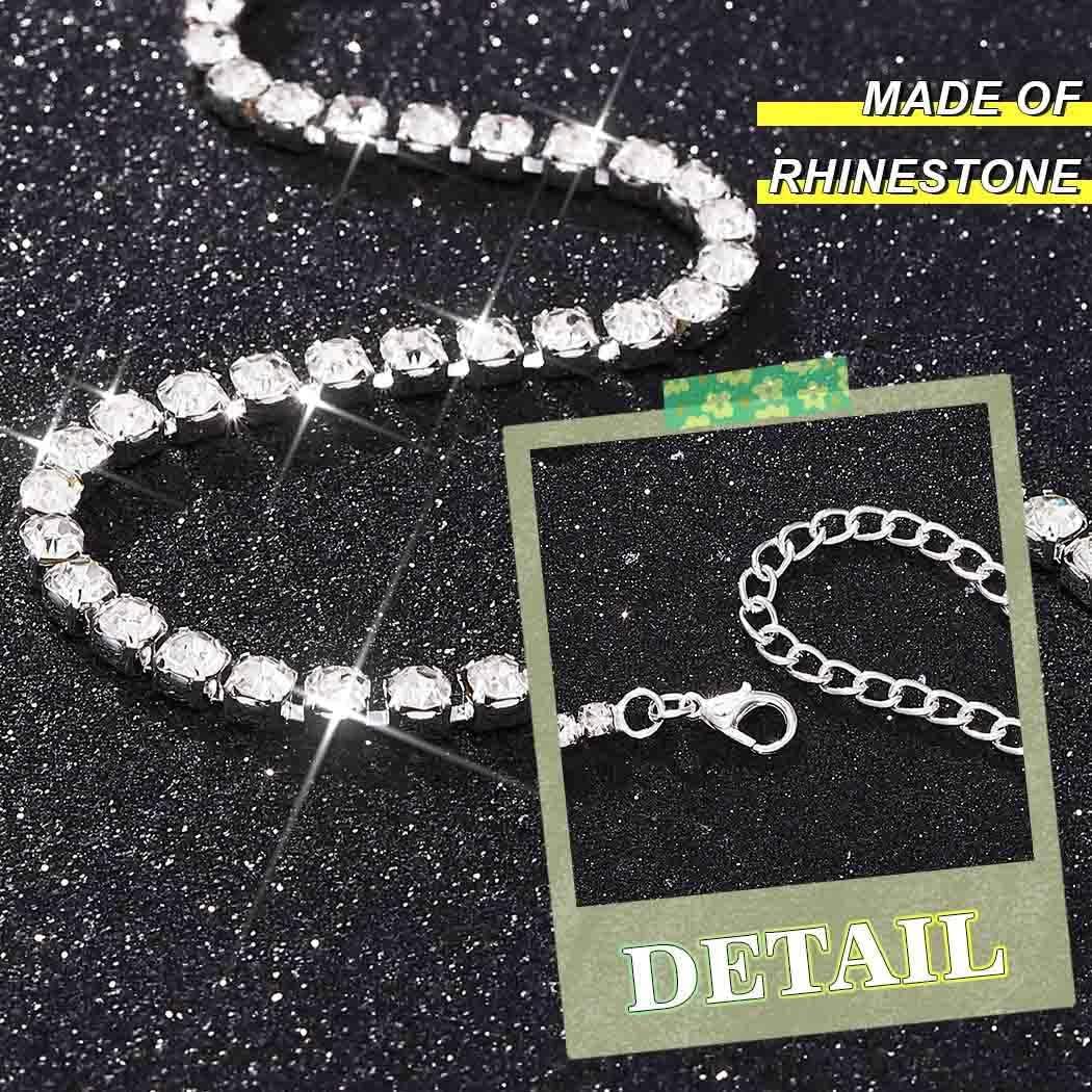 JAKAWIN Diamond Choker Necklace Silver Rhinestone Chokers Jewelry for Women - Image 6