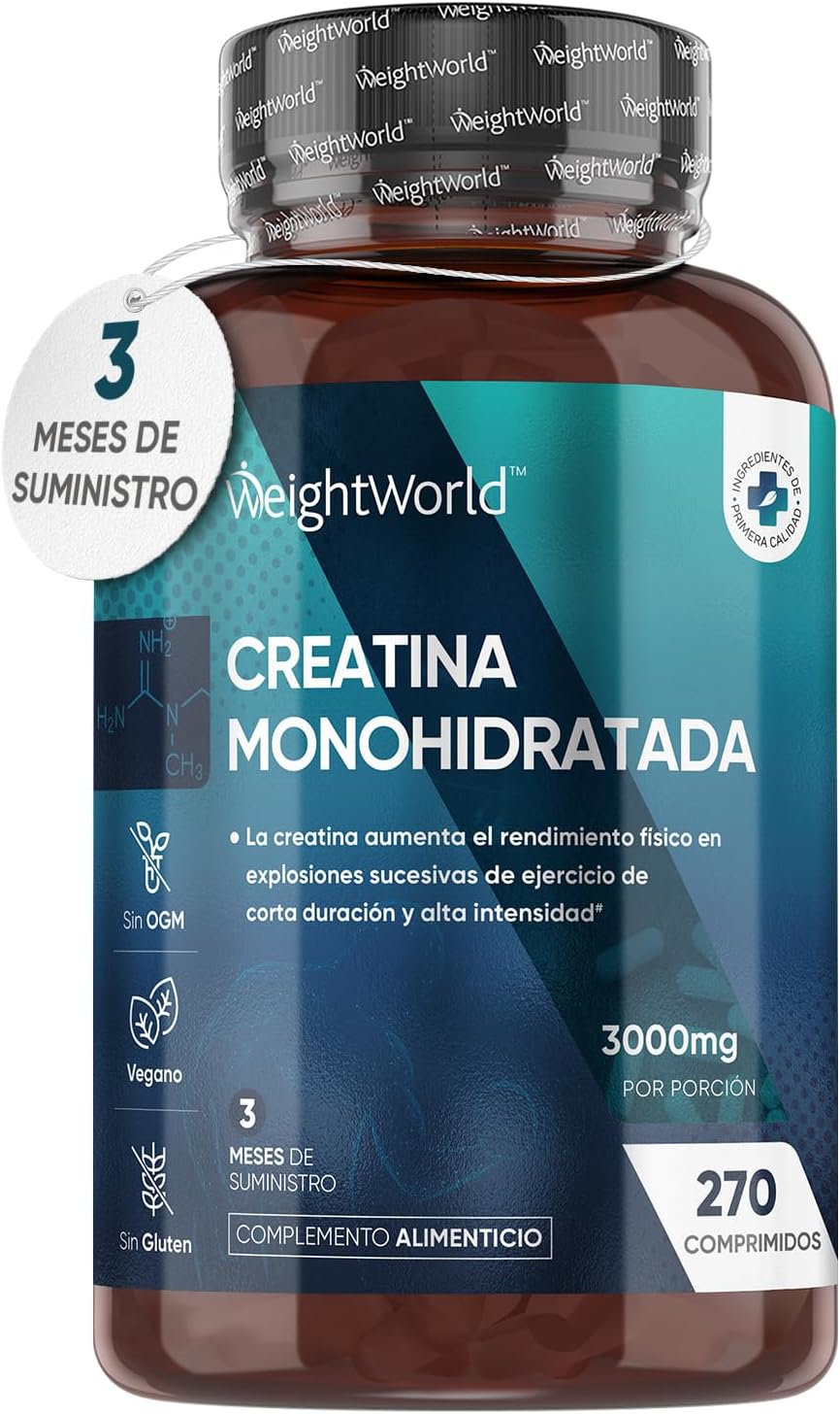Creatina Monohidratada Pura 3000mg 270 Comprimidos