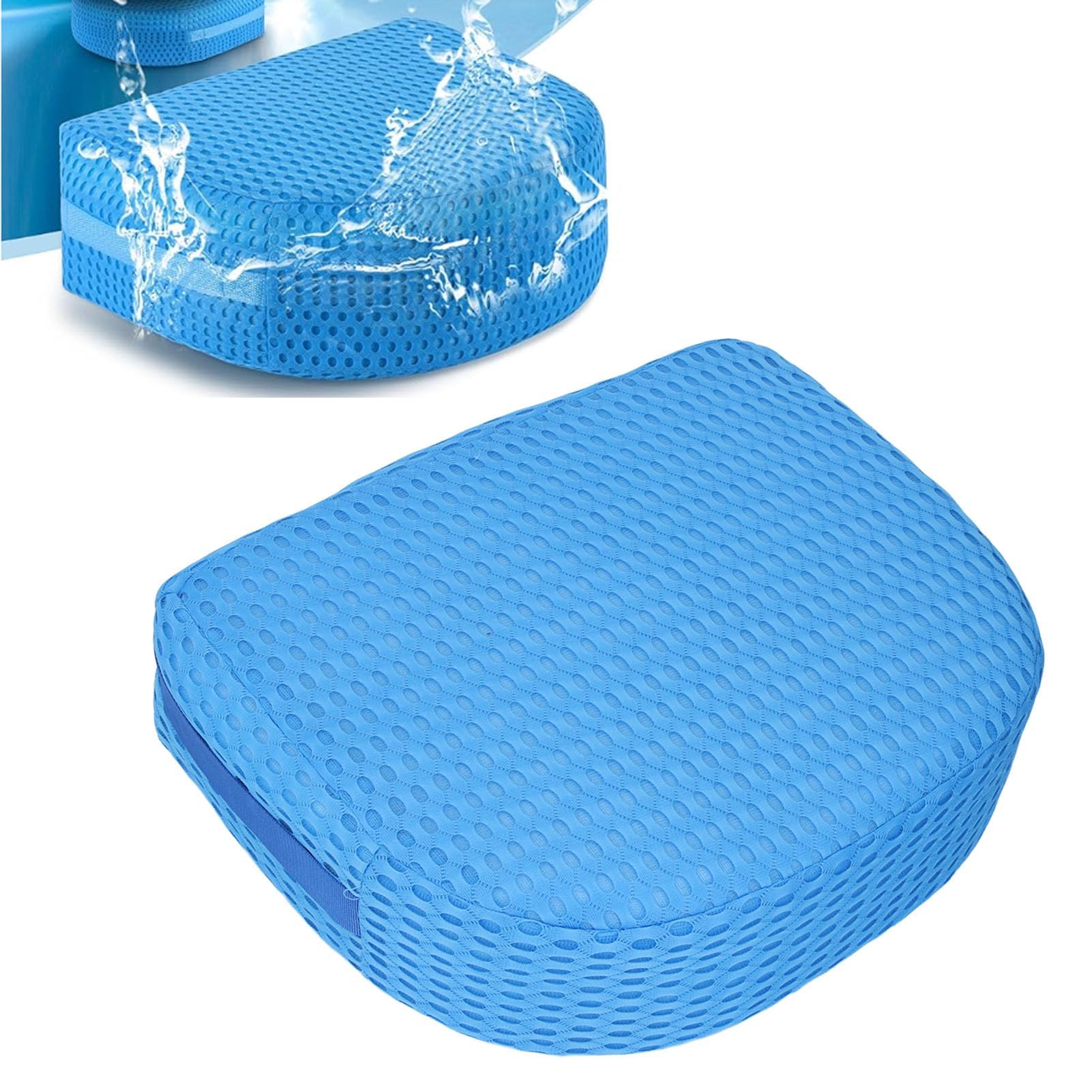 Coussin de Siège de Bain avec Base Antidérapante, Rehausseur 3D 4D de 5 Pouces, Respirant, Lavable, Séchage Rapide