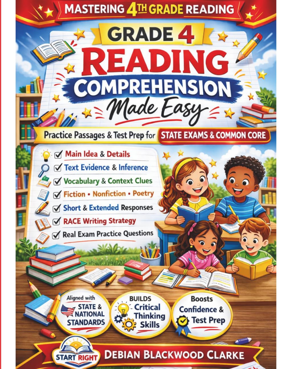 Grade 4 Reading Comprehension Made Easy: Mastering 4th Grade Reading: Practice Passages and Test-Prep for State Exams | Common Core Aligned