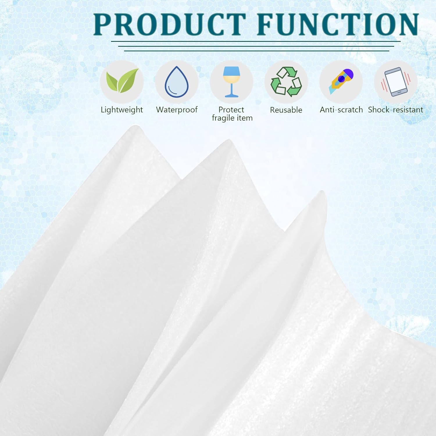 100Pack Packing Foam Pouches 12x16 Inch, Large Cushion Foam Wrap Pouches Protect Mugs, Glasses, Ceramics and Dishes, Plate Packing Sleeves for Moving, Packing Supplies for Fragile Item
