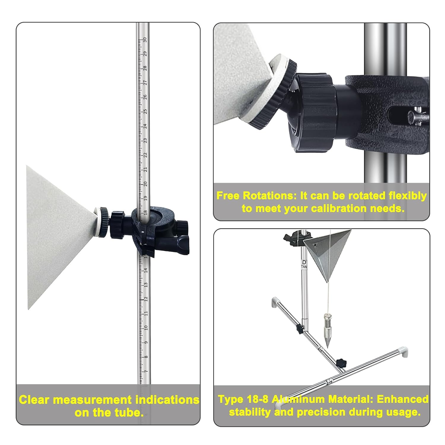 ADAS Calibration Tool Automotive Large Radar Aiming Corner Reflector Kit Included Plumb Bobs and Digital Angle Magnetic Protractor