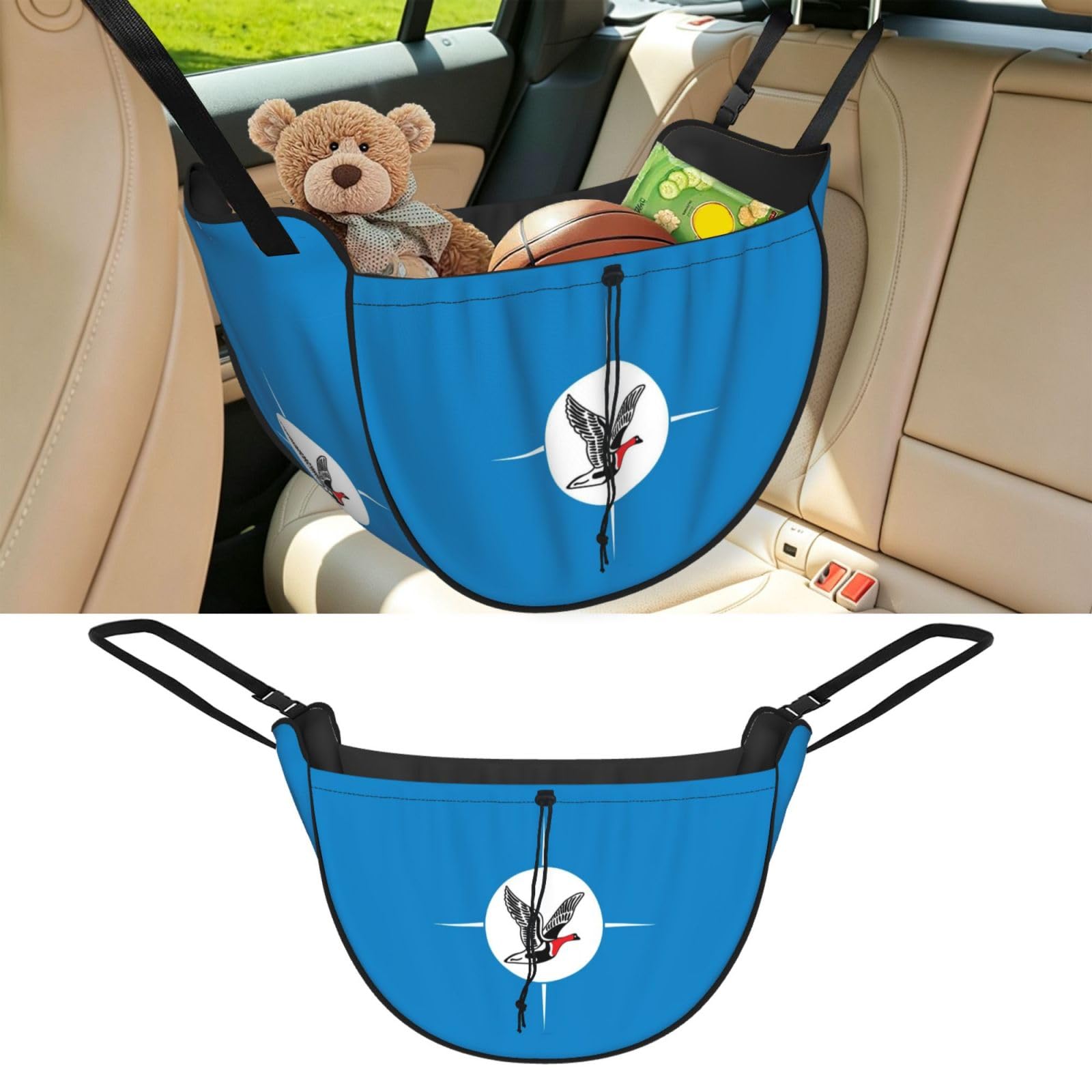 Cntdbu Black Taymyr Flag Car Seat Organizer-Backseat Storage Bag For Travel