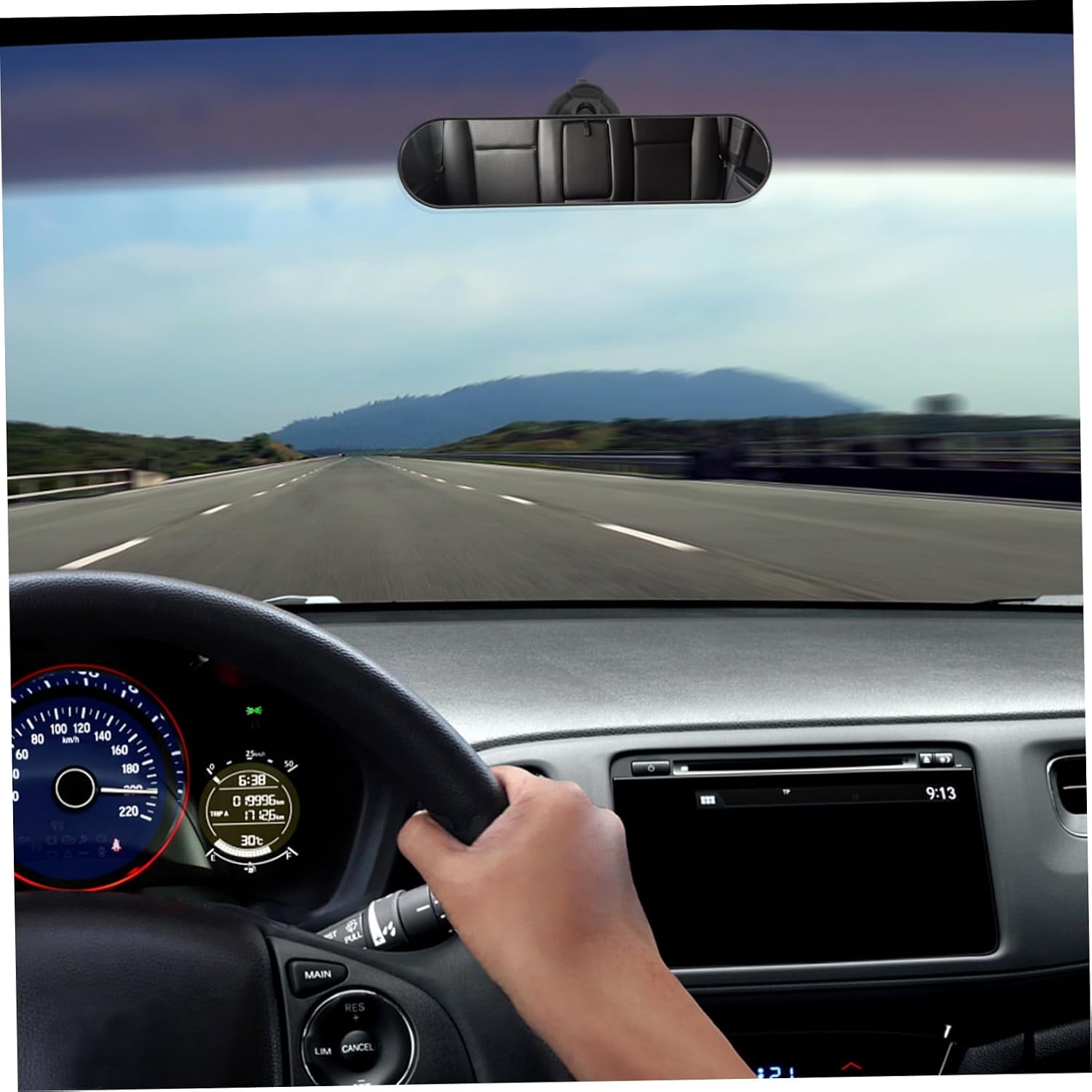 Suction Cup Vehicle Rearview Mirror Angle Automotive Interior Mirror Enhances Safety with Comprehensive for Cars and Trucks