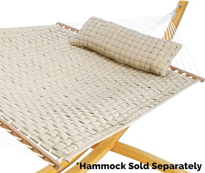 Hatteras Hammocks B-Weave-AB Soft Weave Hammock Pillow, Antique Beige