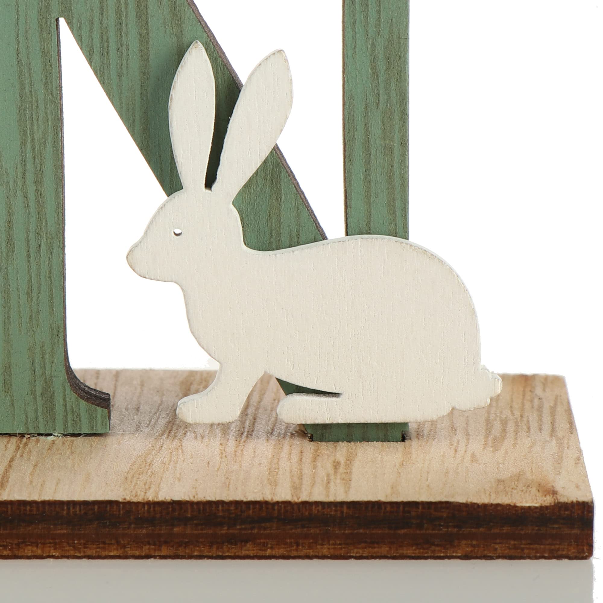 COM-FOUR® Présentoir Décoratif Pour Pâques - Lettrage Avec Lapins