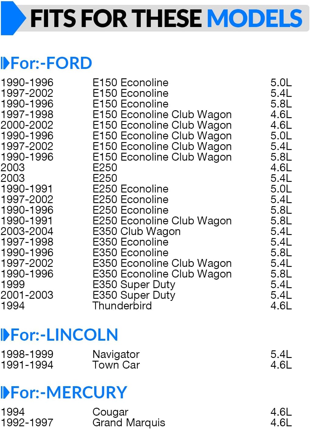 Fuel Injectors 4.6L 5.4L 0280150943 for:-ford Expedition 1997-2002 F150 F250 F350 E150 Excursion Crown Victoria Bronco For:-Mustang For:-Lincoln Navigator Town Car 5.0L 5.8L (8pcs)