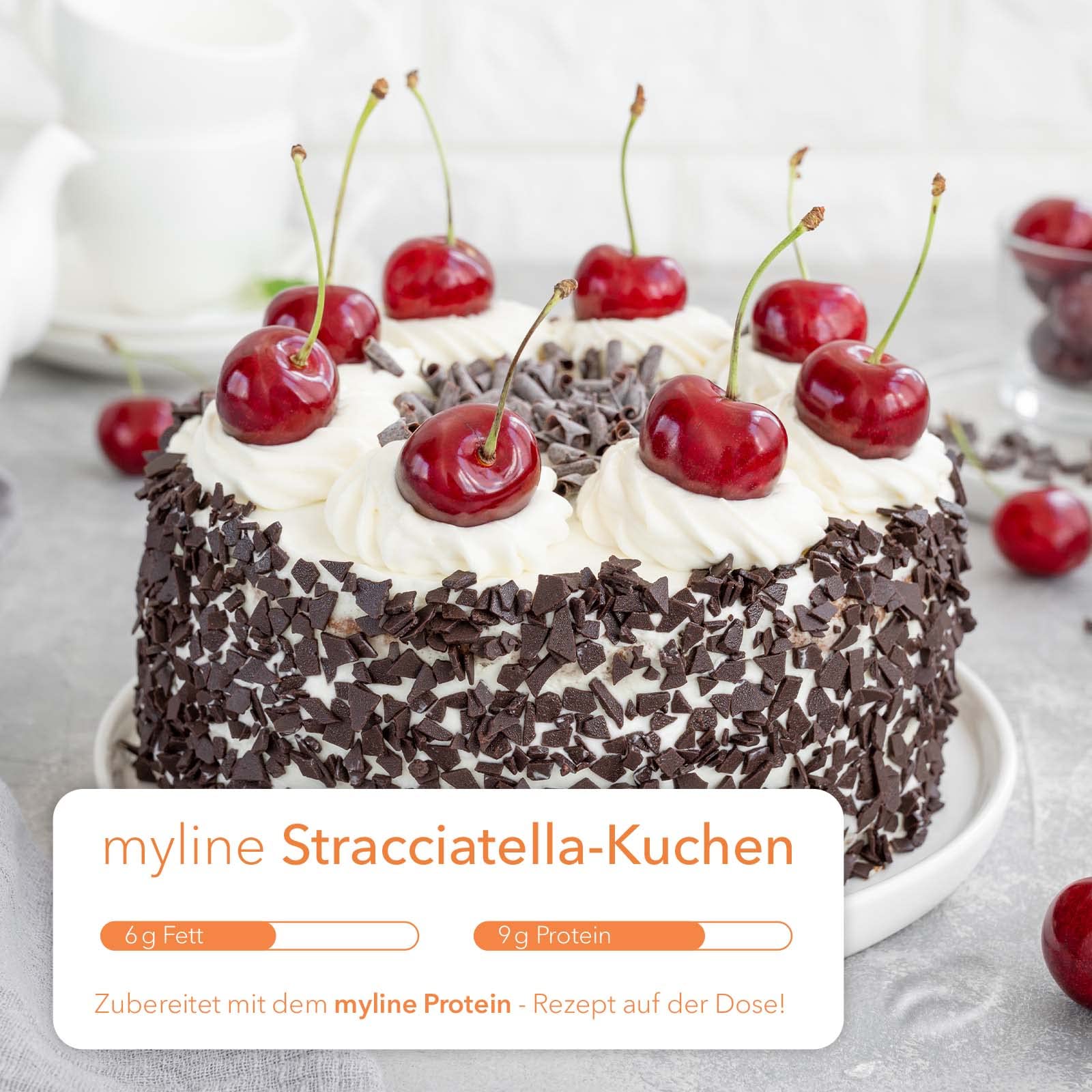 Myline Eiweiß, Stracciatella, 1er Pack (1 x 400 g Dose)