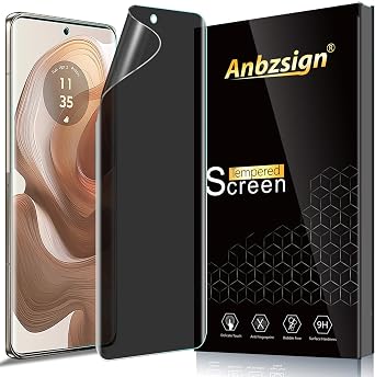 [2 Pack for Motorola Edge 2024 Privacy Screen Protector, Anti-Spy Flexible TPU Film Privacy Screen Protector Case Friendly Anti-Scratch Bubble Free