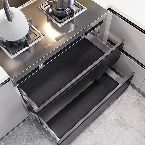 Miniatura 8 de VEELIKE Papel adhesivo de acero inoxidable cepillado negro para electrodomésticos de cocina, 15.7 x 118 pulgadas, papel adhesivo autoadhesivo