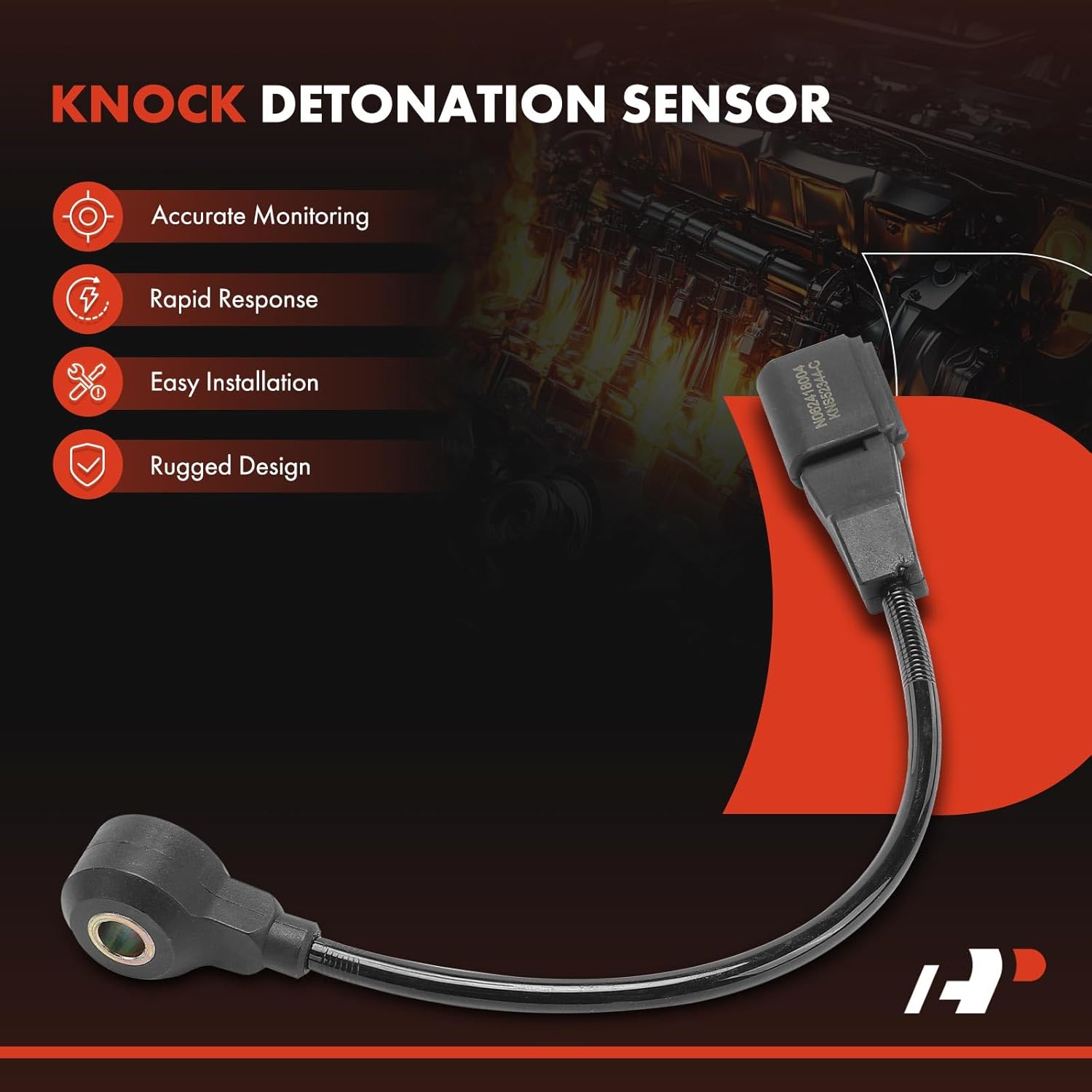 A-Premium Ignition Knock Detonation Sensor Compatible with Volkswagen Jetta 2000-2001 1.8L & Audi TT 2000-2002, TT Quattro 2000-2002, Replace# 06A905377B