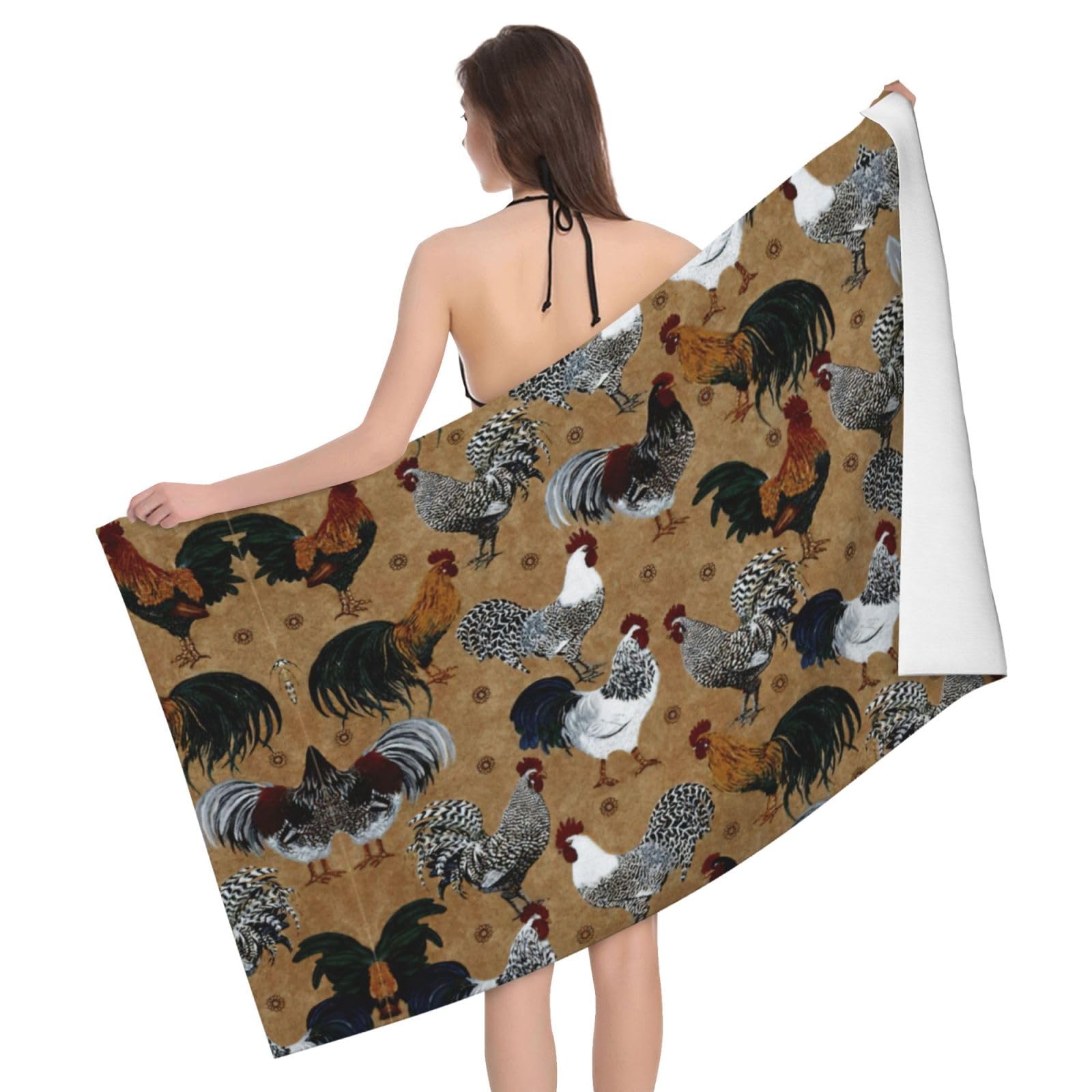 Serviette de bain microfibre imprimée ultra douce pour la douche