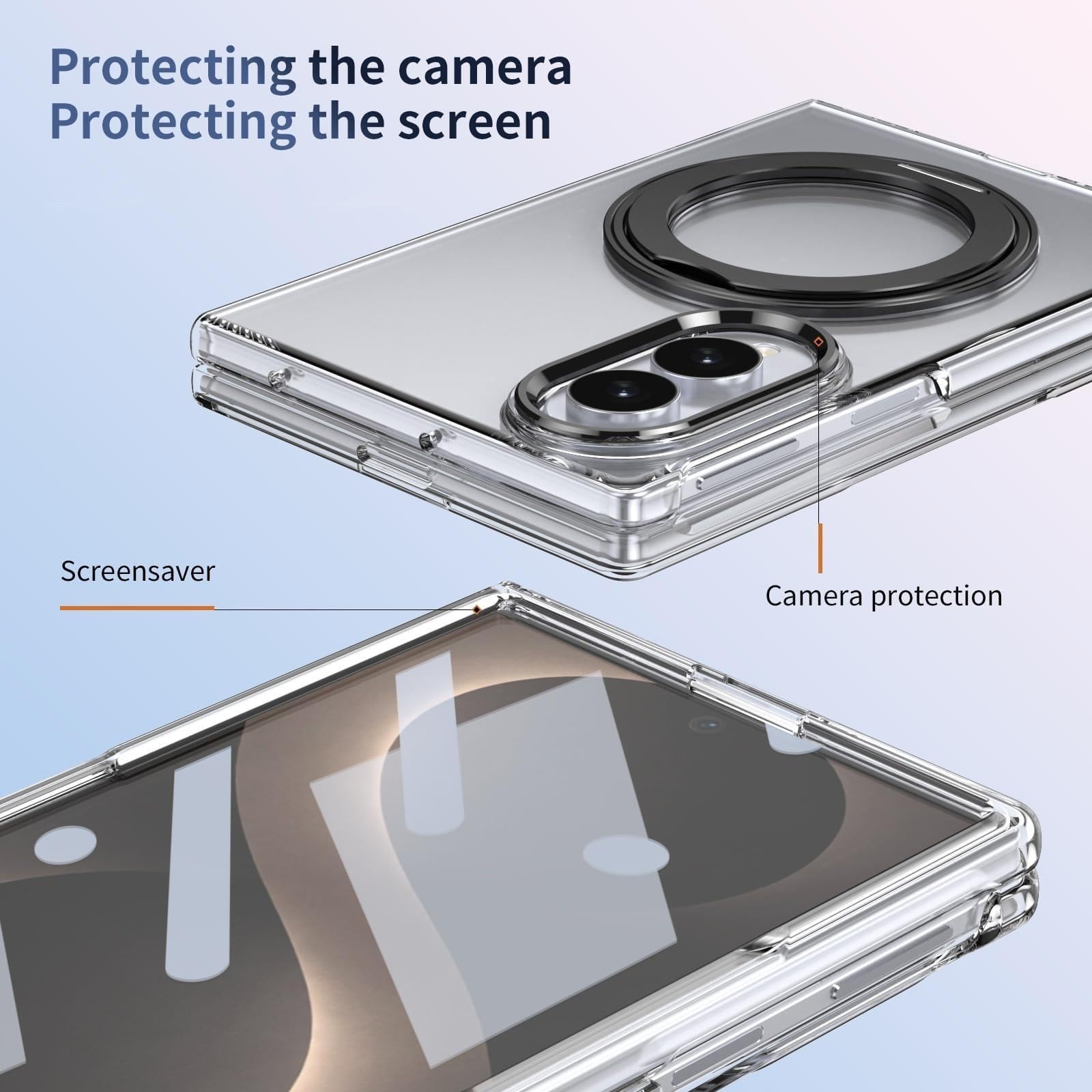 Custodia Per Samsung Galaxy Z Fold 8, Trasparente Antiscivolo Case