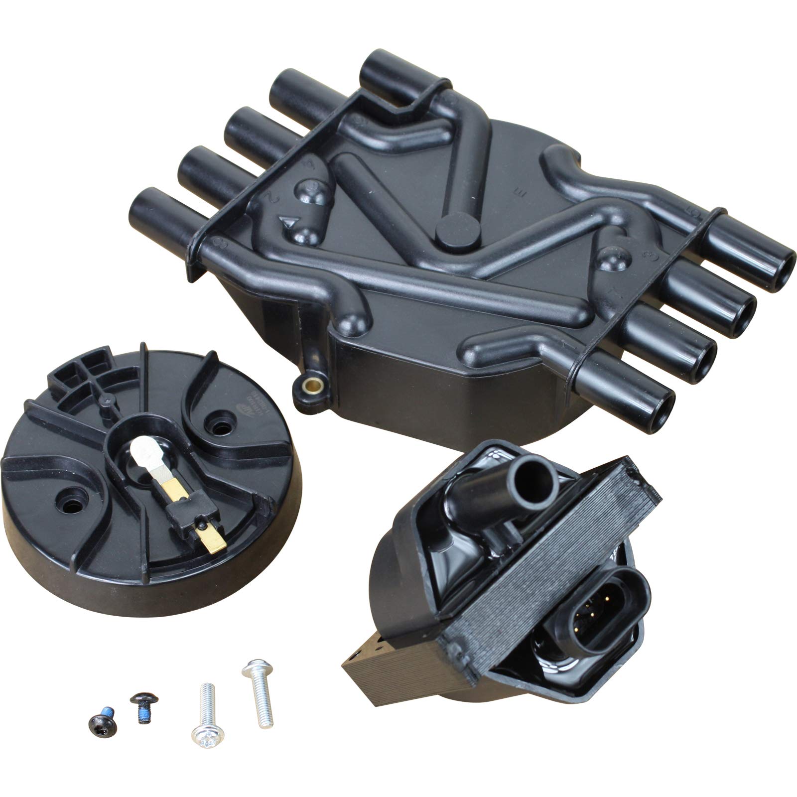 AIP Electronics Power Pack Vortec Distributor Cap Rotor and Coil Compatible with 1996-2002 Chevrolet GMC 5.0L 5.7L V8 OEM Fit Kit-1024