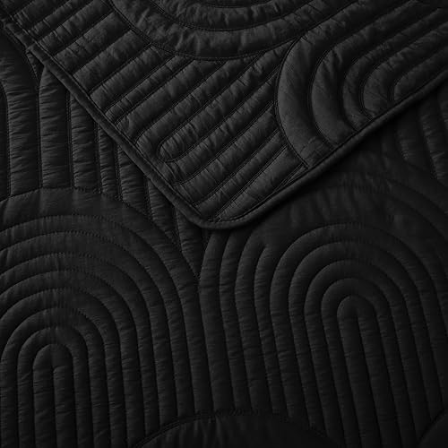 Miniatura 7 de Safonory Edredón amarillo mostaza tamaño individual  Colcha acolchada de microfibra suave y ligera con costura de arco  Juego de ropa de cama de 2