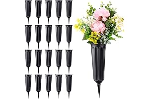 20 Pack Cemetery Vases with Spikes: Durable Grave Decorations for Lasting Remembrance