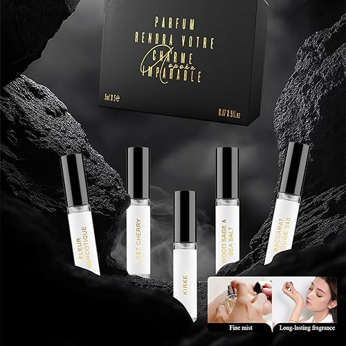 Miniatura 6 de Eau de Parfum - 5 fragancias de larga duración de 0.2 fl oz, juego de regalo de perfume blanco de lujo, 5 aromas únicos y duraderos para cada estado