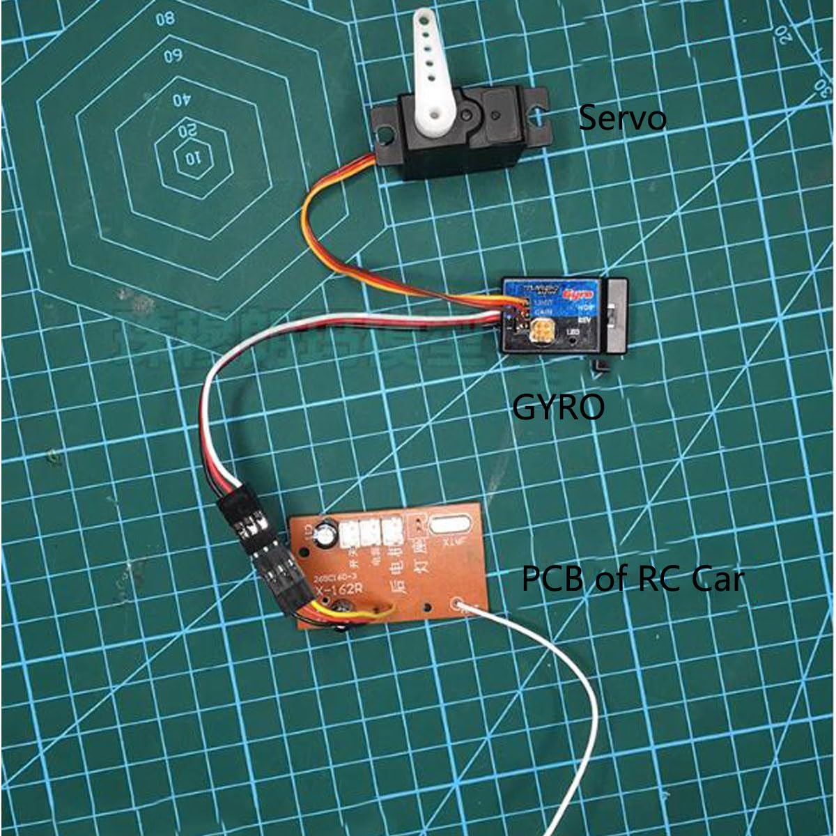 Mini Gyro Module for RC Cars - R484 Analog SMM System Drift Drive Automatic Stability Control - Sensitivity Adjustable 4-6V for Traxxas Slash 2wd HBX 16889A WPL D12