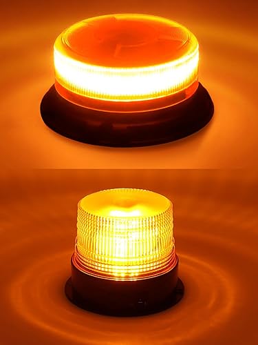 Miniatura 1 de AnTom Luz estroboscópica LED inalámbrica, batería de 12-24 V, luz de advertencia intermitente magnética de emergencia ámbar, para carretillas