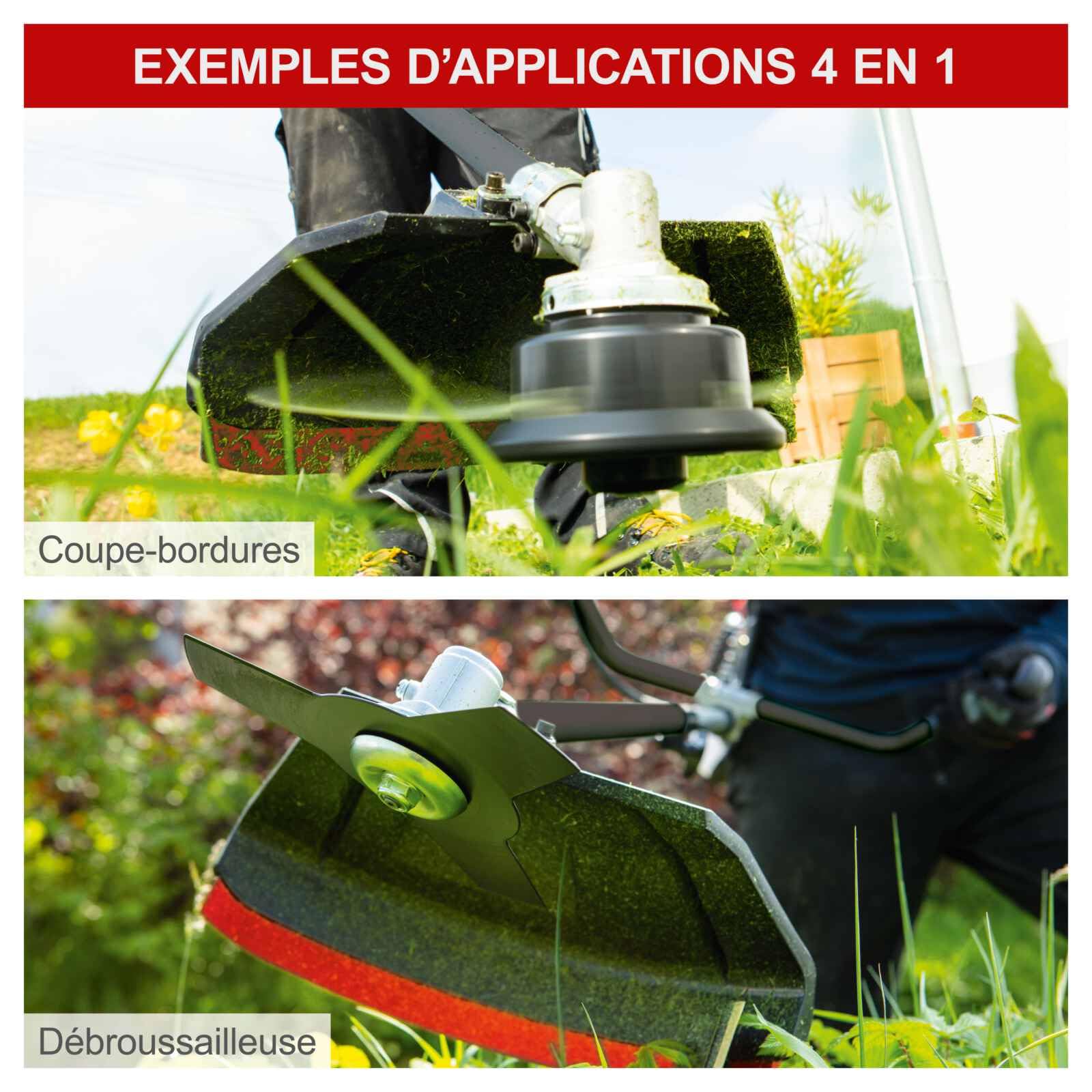 Scheppach Débroussailleuse Thermique à Dos 4en1 - MFH5300-4BP - Rotofil - Moteur 2T de 51,7cm3 - Ø de Coupe Max 450 mm - Longueur de Coupe Max 400 mm - Harnais Ergonomique