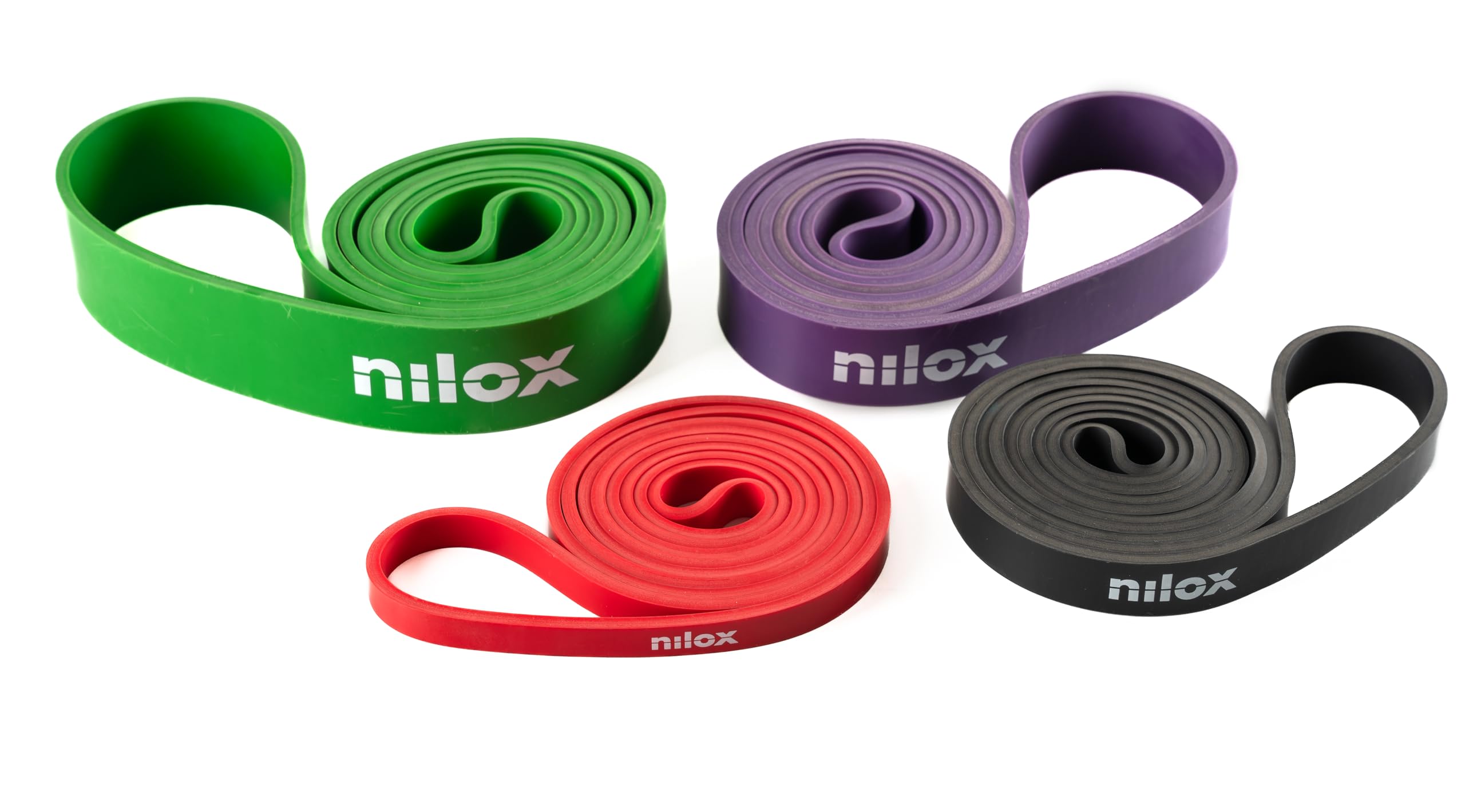 Nilox Ensemble de bandes élastiques, élastiques de gym avec différents niveaux de résistance, élastiques pour tractions à la barre, ensembles élastiques de fitness pour homme et femme pour Smart