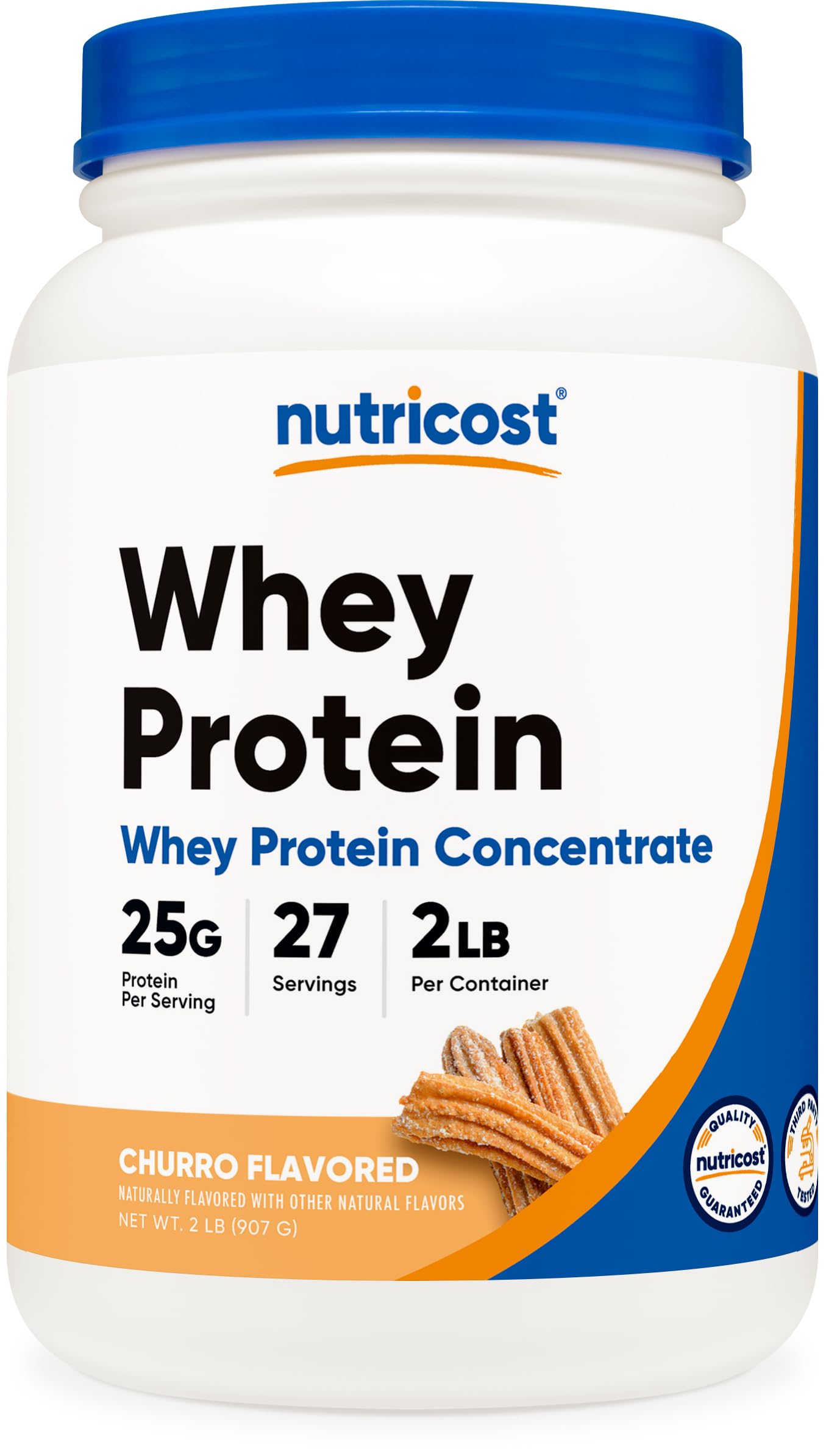 Nutricost Whey Protein Concentrate 2 LB Churro, GMO-Free, Gluten-Free