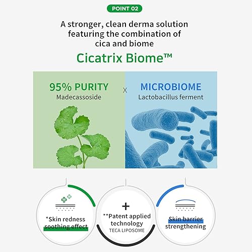 Miniatura 4 de WELLAGE Crema calmante Cica - Hidratante calmante facial coreano, madecassoside de alta pureza con pantenol de centella asiática, calma la piel