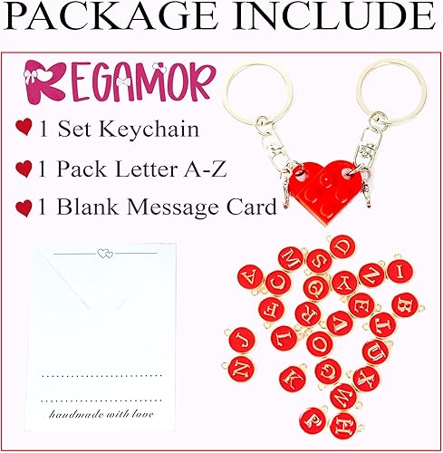 Miniatura 4 de Regamor Llavero de corazón a juego de ladrillo para pareja, novio, novia, día de San Valentín, regalo de Navidad, regalos para parejas