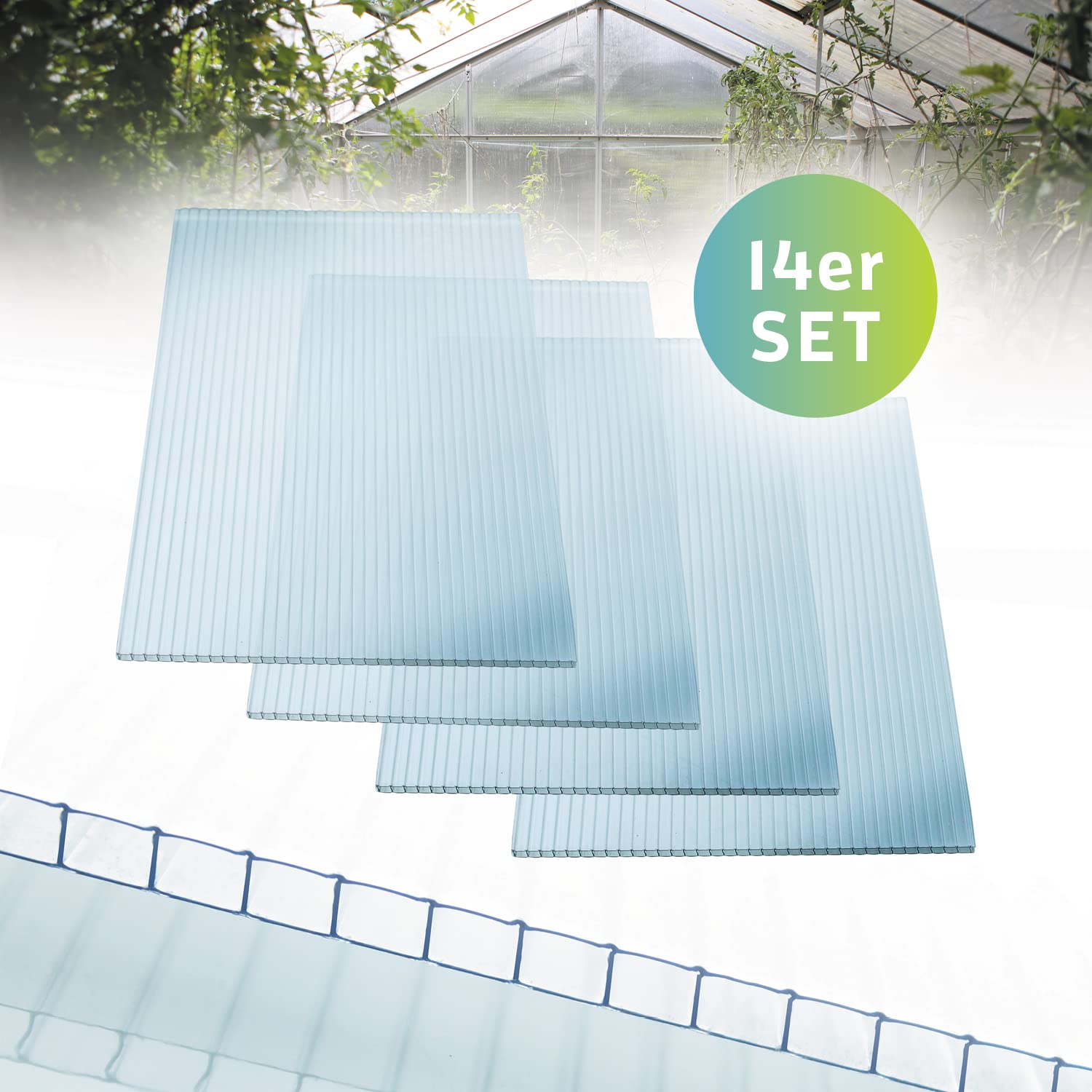 Vivodo Piastre Per Serra, 4 Mm, Set Da 14 Pezzi, Pannelli A - Foto 3