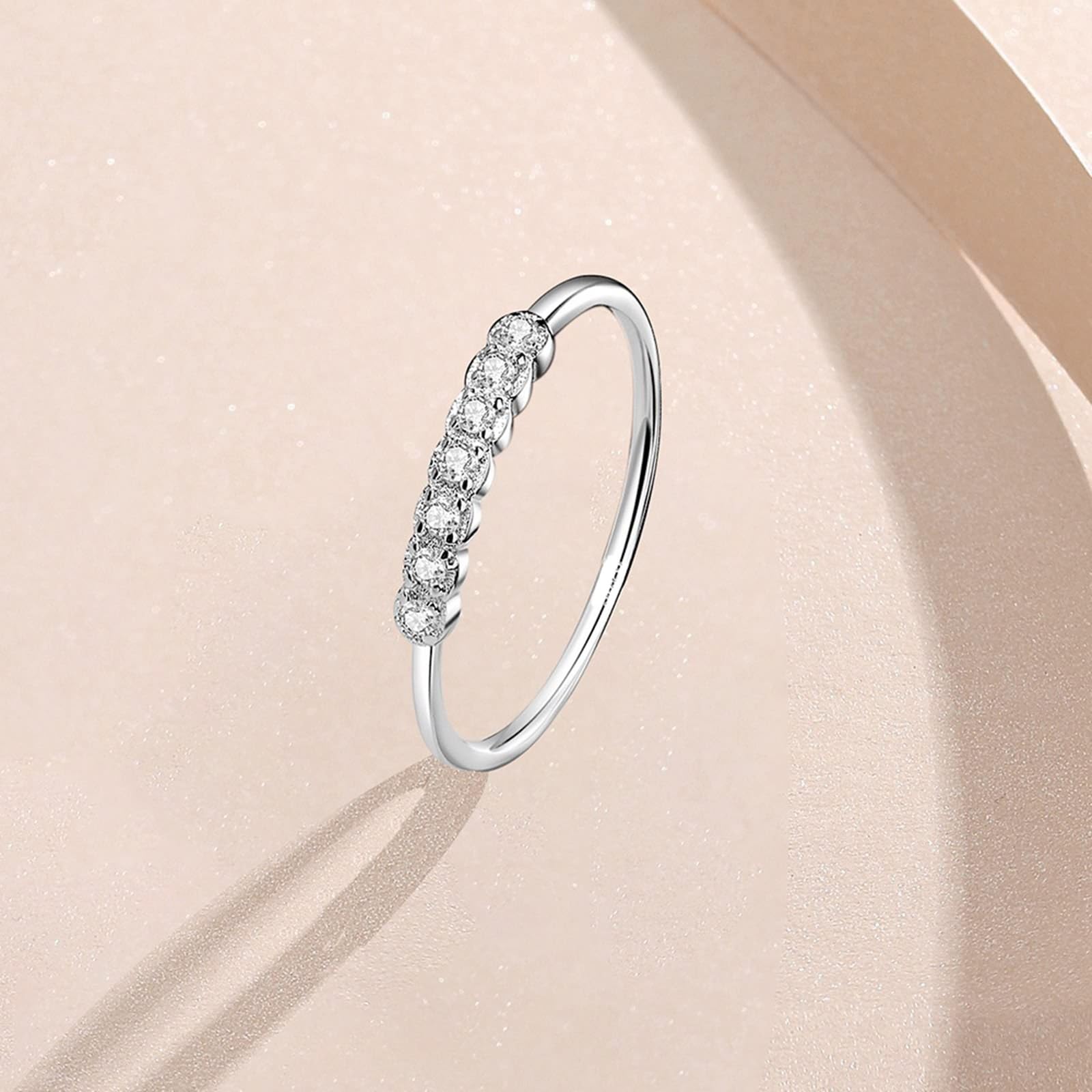 Par de anillos de oro Au750 de 18 quilates, apilables, alianzas de boda con diamante auténtico, anillo de boda de platino 950, talla 47-65