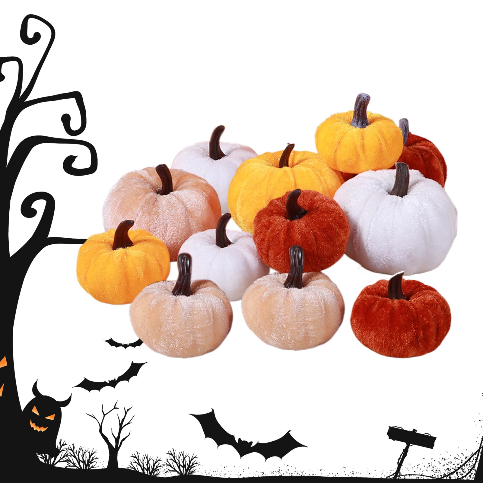 Calabazas decorativas para centro de mesa de comedor fáciles de limpiar