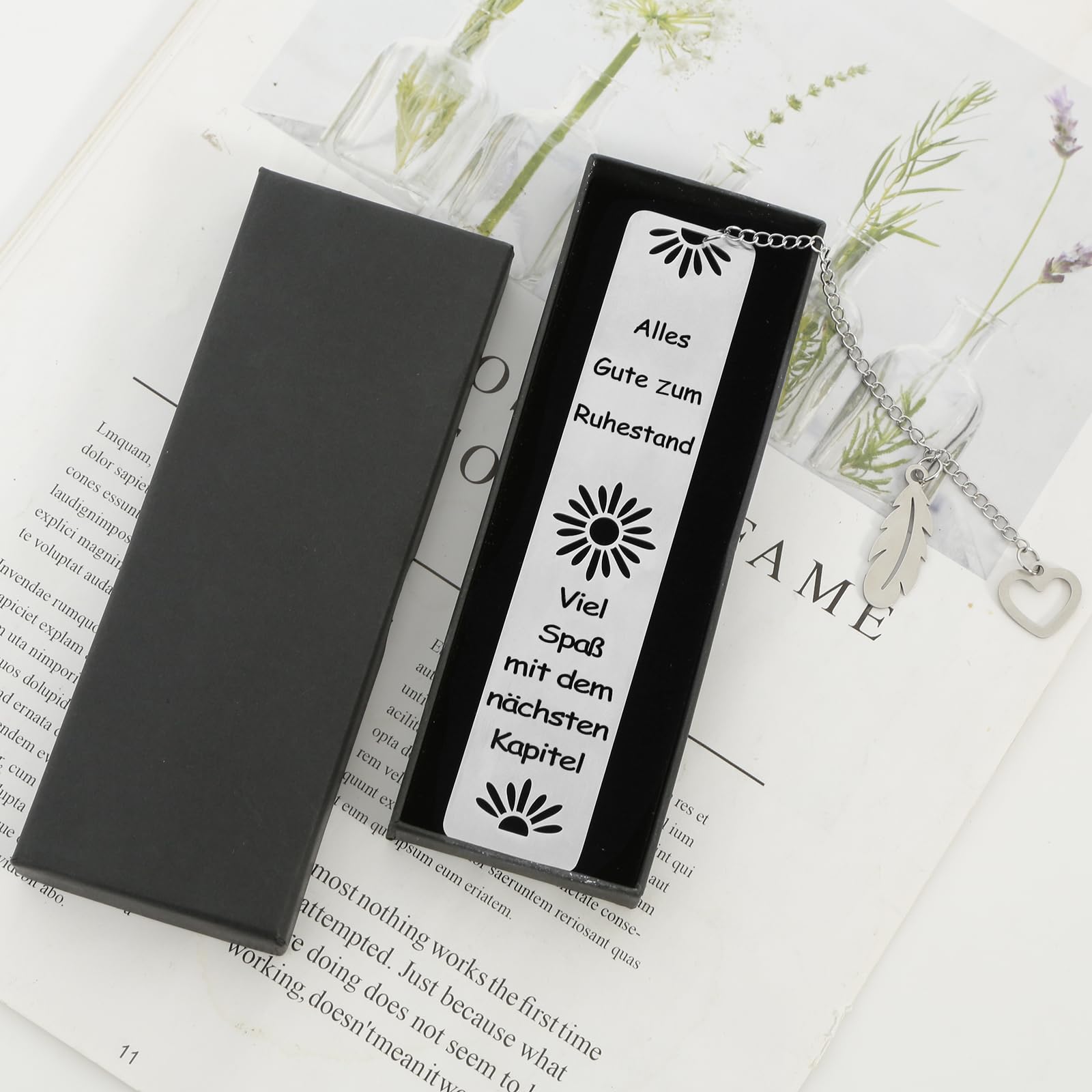 Marcapáginas De Metal Plateado Con Colgante - Incluye Caja De Regalo Premium, Ideal Para Amantes De La Lectura