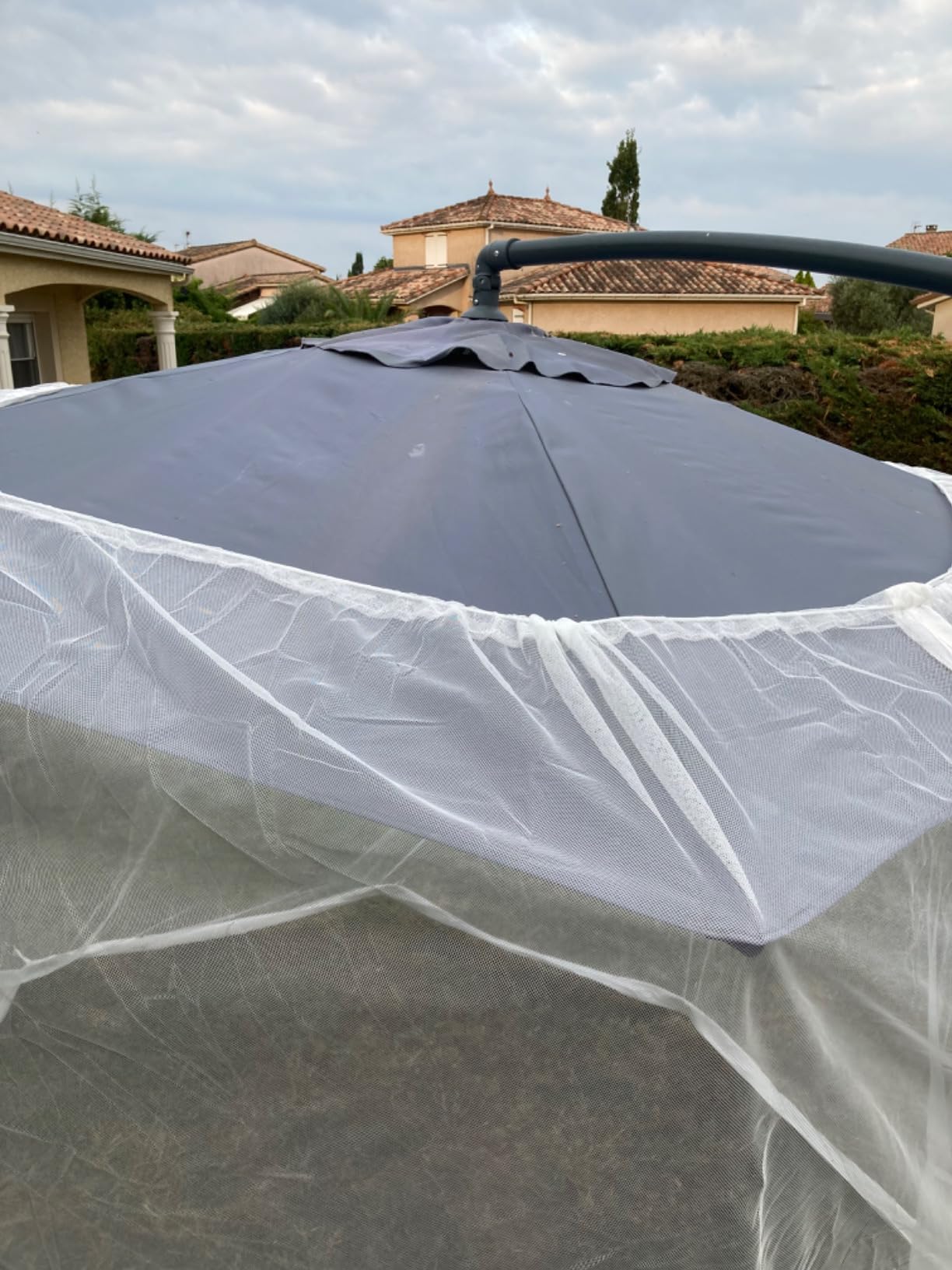11 FT XL White Umbrella Mosquito Net  Heavy-Duty Fabric  bedcanopystore