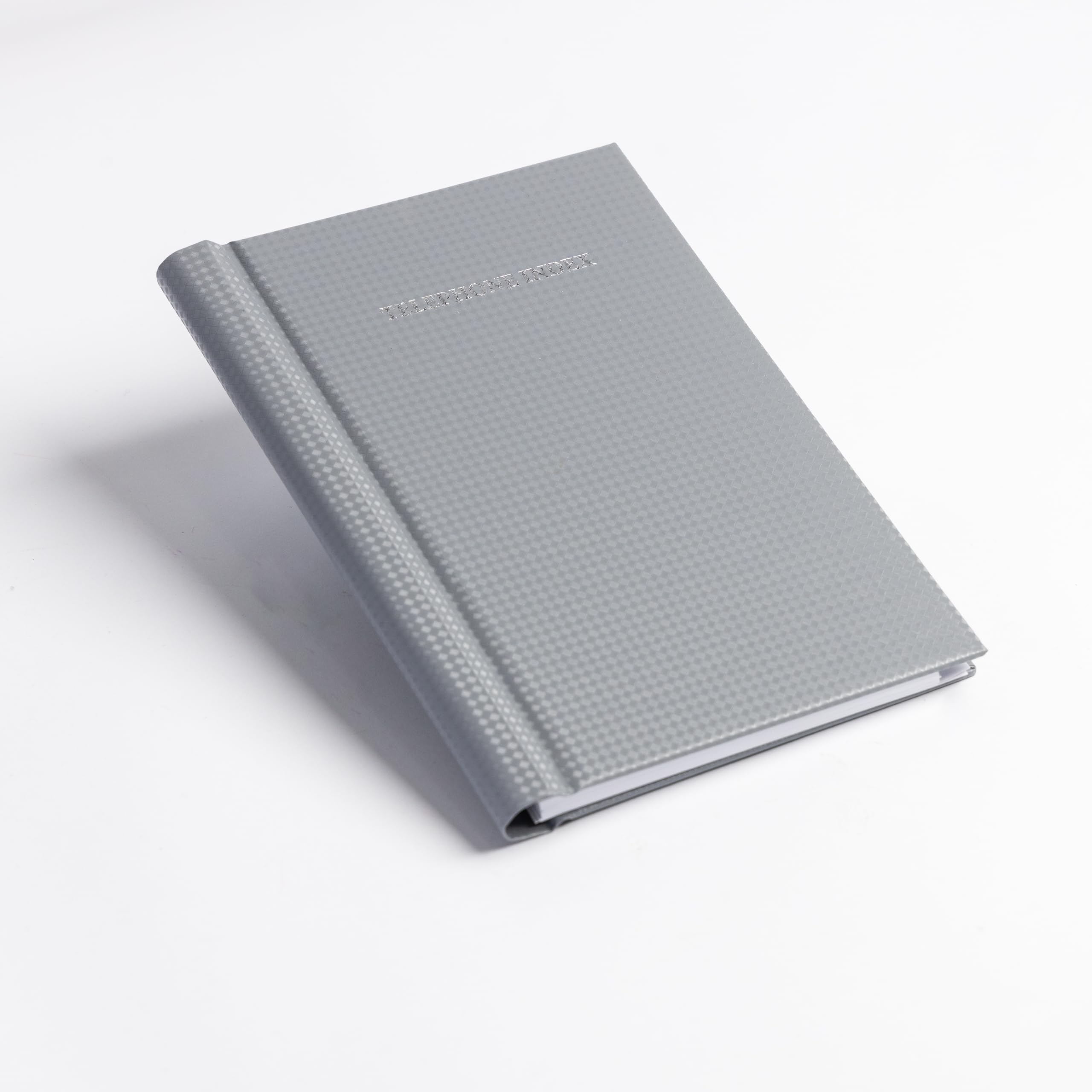 Telephone Address Book A-Z Index Hard Back Cover A5 Address Book Spiral Desgin (Grey Spiral), Grey Spriral - Image 4
