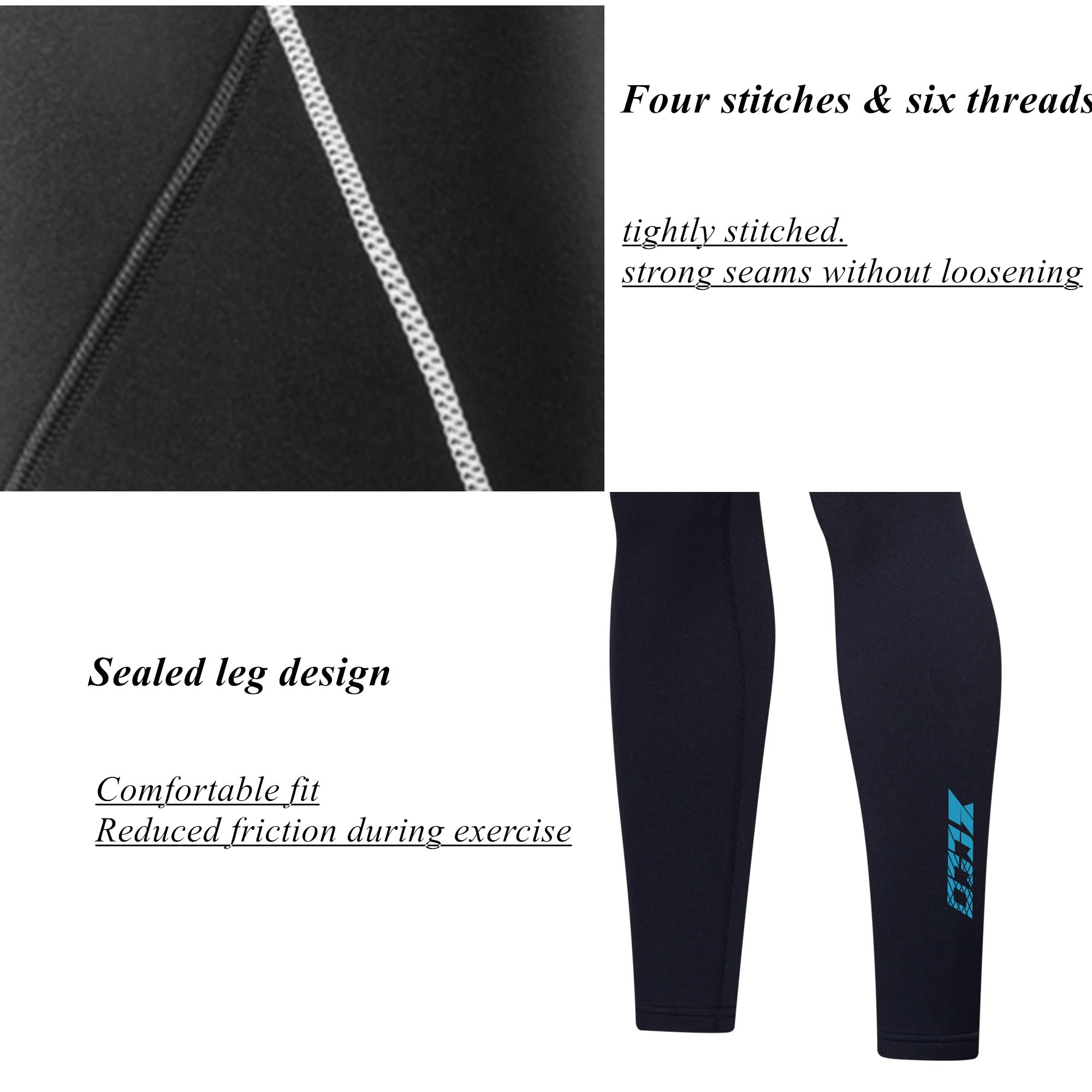 ZCCO Pantaloni in neoprene da uomo e da donna, pantaloni lunghi in neoprene da 1,5 mm/3mm, pantaloni da immersione per surf, kayak, nuoto, immersioni, canoa