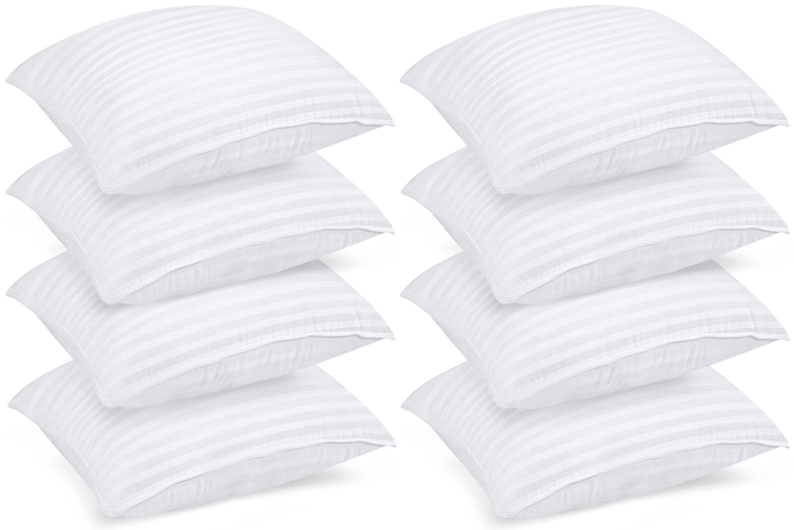 Utopia Bedding Bed Pillows for Sleeping European Size (White), Set of 8, Cooling Hotel Quality, for Back, Stomach or Side Sleepers