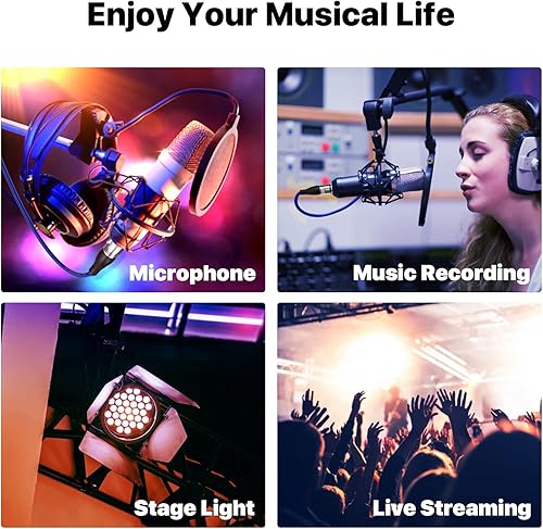 Miniatura 5 de EBXYA - Cable XLR de 25 pies, 2 unidades, para micrófono y bocina, conector equilibrado, prémium, con 3 pines, macho a hembra (color azul)