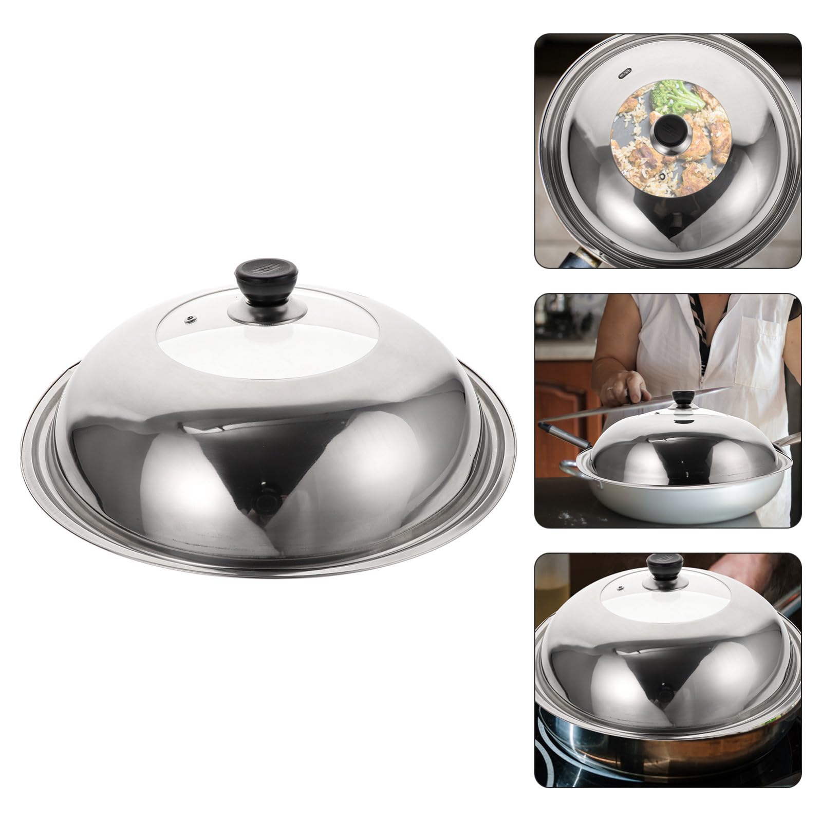 Coperchio e Conservazione del Calore in Acciaio Inossidabile per Pentola Protezione Antispruzzo Design Raffinato e Superficie Liscia per Cucina